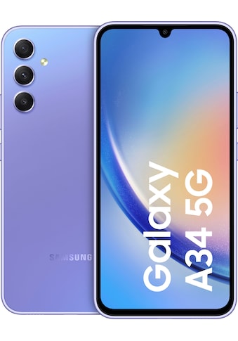 Smartphone »Galaxy A34 5G 256GB«, leicht violett, 16,65 cm/6,6 Zoll, 256 GB...