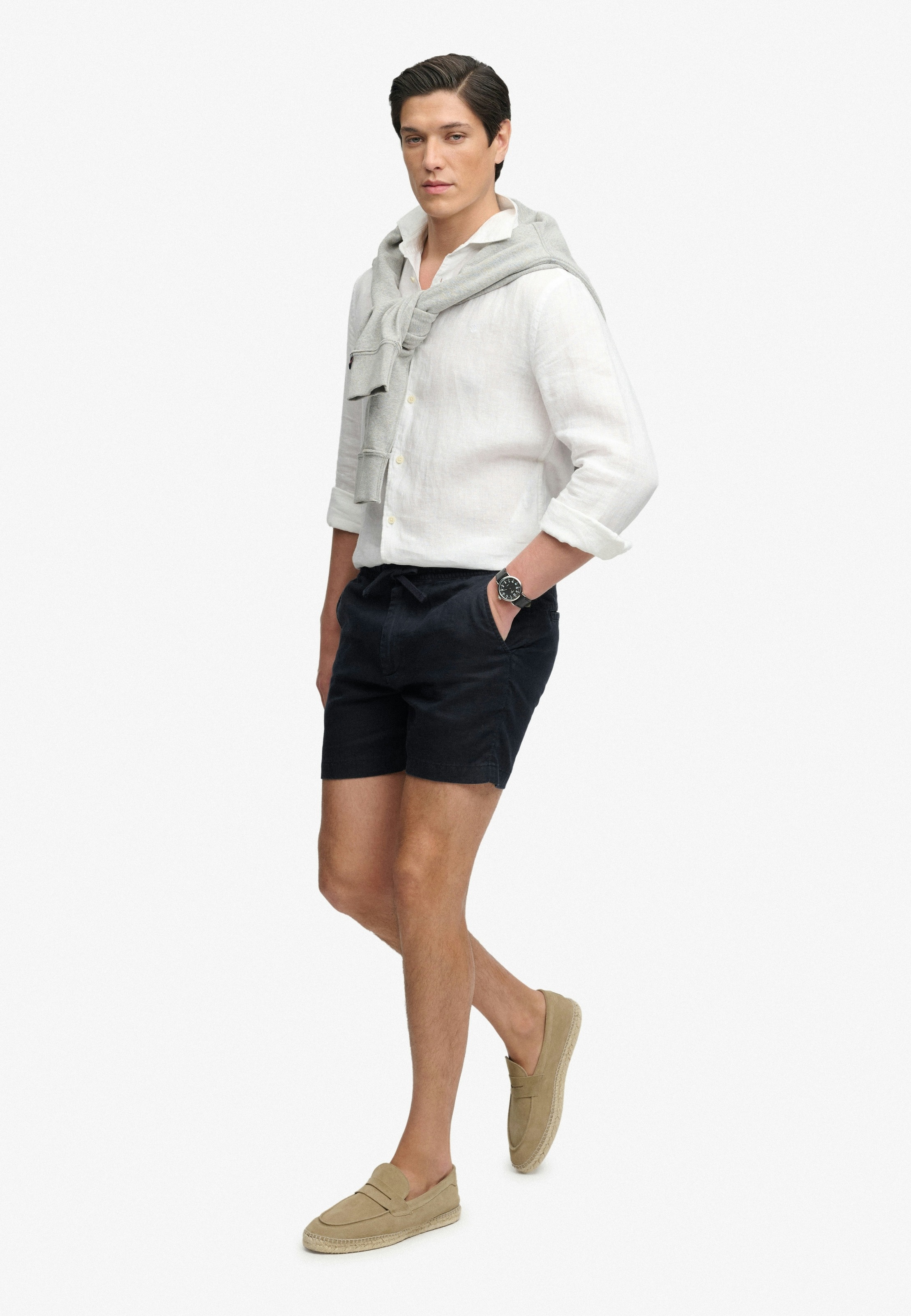 Superdry Shorts »MERCHANT LINEN SHORT«  aus Leinen, Relaxed Fit, mit Reißverschluss