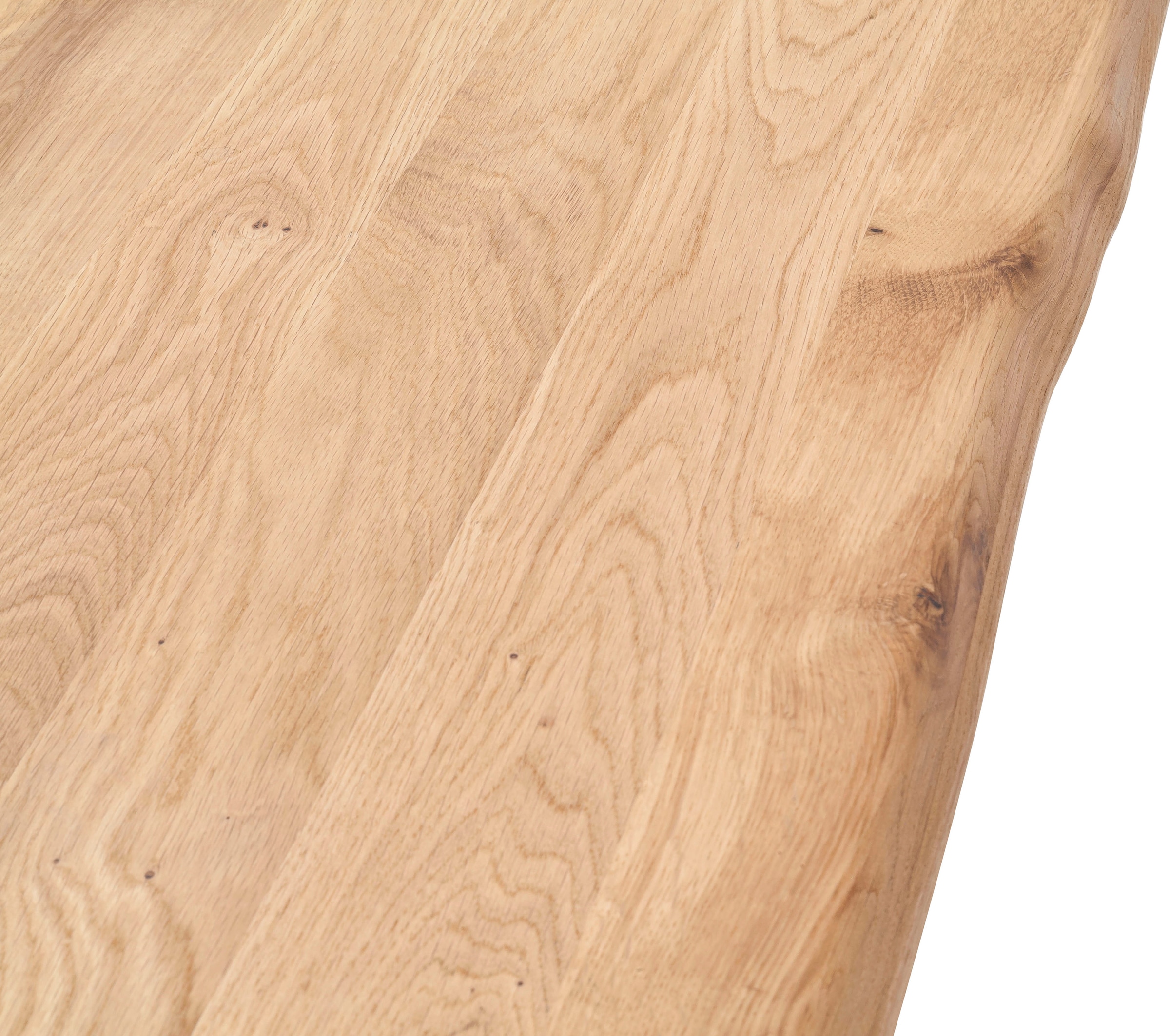 MCA furniture Esstisch »Greta«, Esstisch Massivholz mit Baumkante, gerader  Kante oder geteilter Tischplatte auf Rechnung bestellen