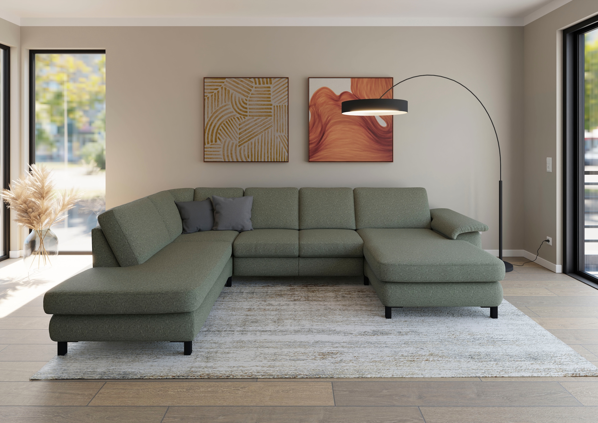 Musterring Ecksofa »MR365« Mit gerundeter 29 cm Armlehne, Material/Funktion wählbar, 327 x 219 cm