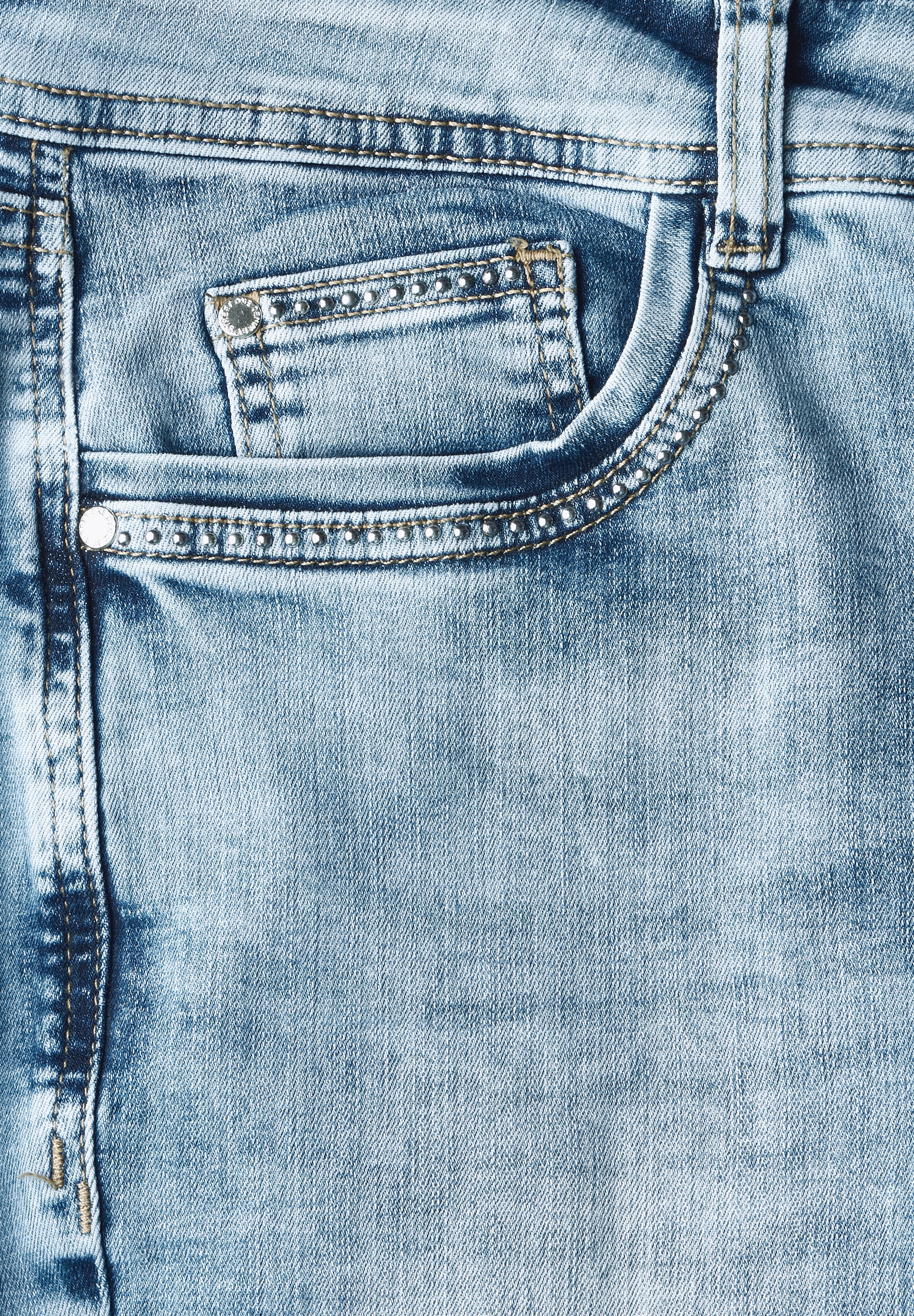 STREET ONE 3/4-Jeans »Style Crissi«, mit Glitzer-Detail