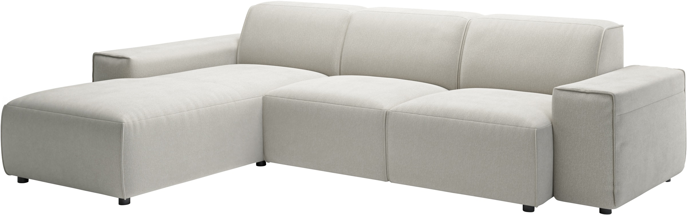 andas Ecksofa »Glimminge L-Form auch in Breitcord, Feincord + Easy care-Bezug,«, Breite 264, Zierkissen