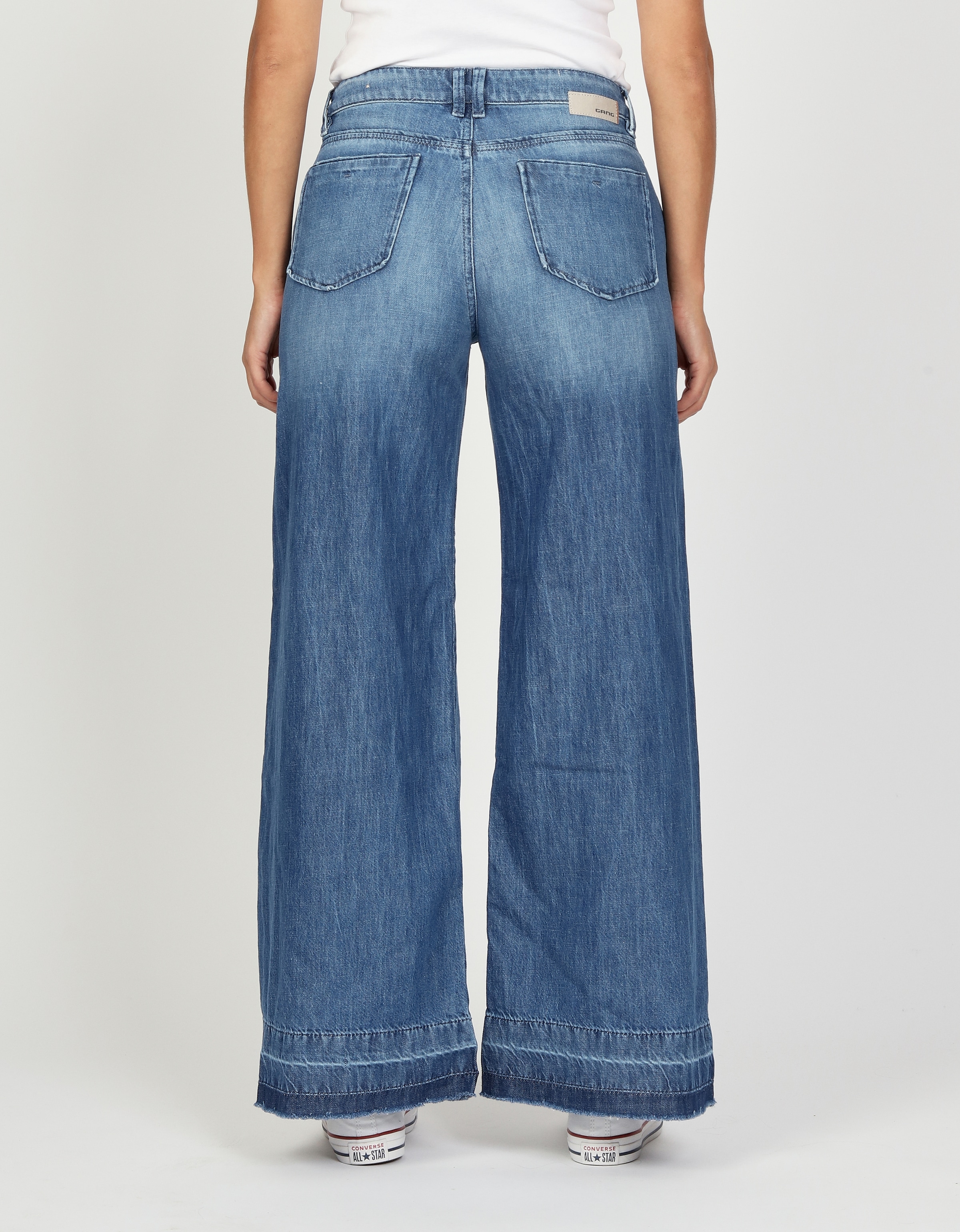 GANG Weite Jeans »94MONA«, mit weitem Bein und offenen Saumabschluss