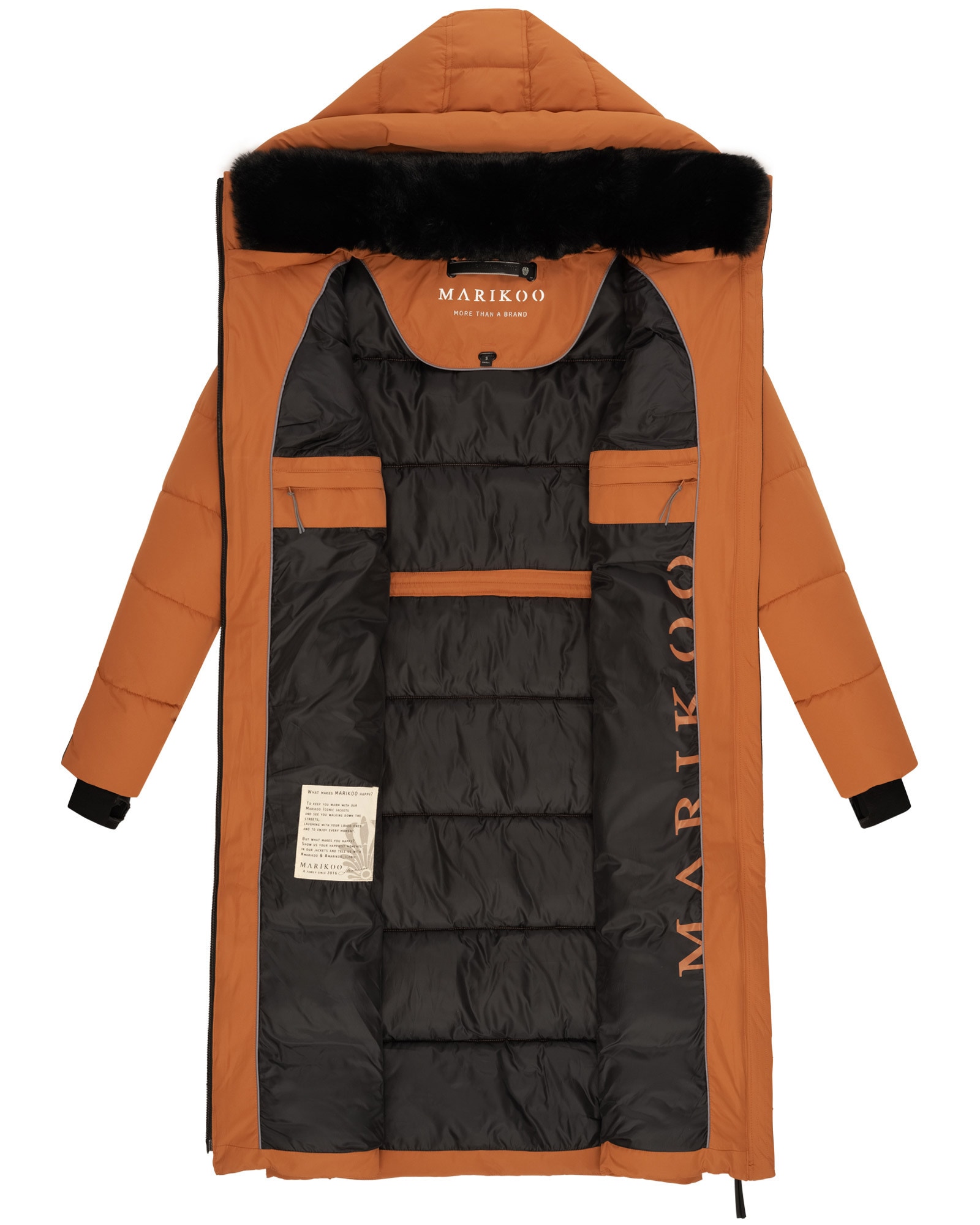 Marikoo Steppjacke »Marikoo Zuraraa lange Damen Winter Steppjacke B989«
