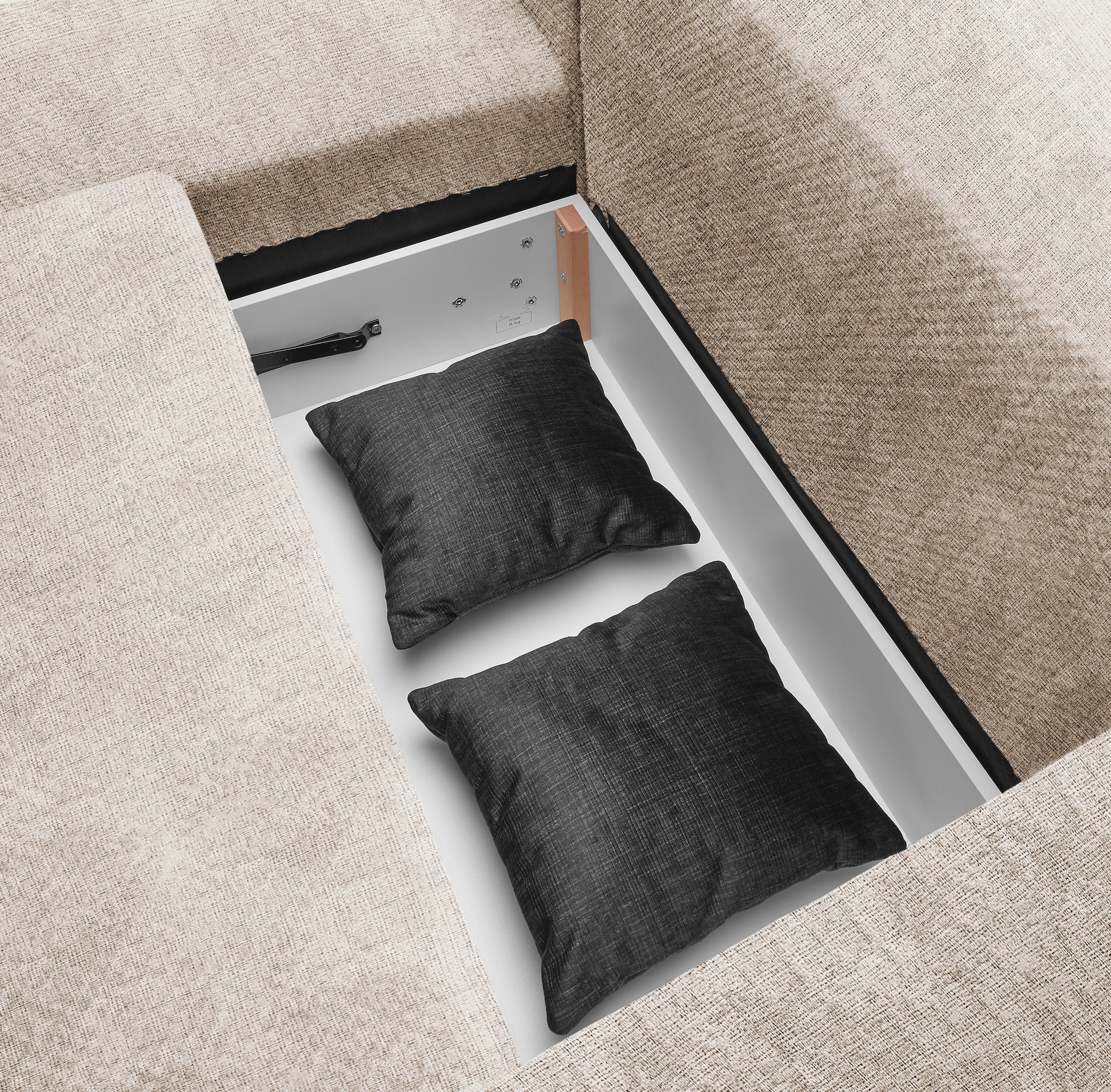 ED EXCITING DESIGN Ecksofa »Stanley«, frei im Raum stellbar, mit Schlaffunktion und Bettkasten