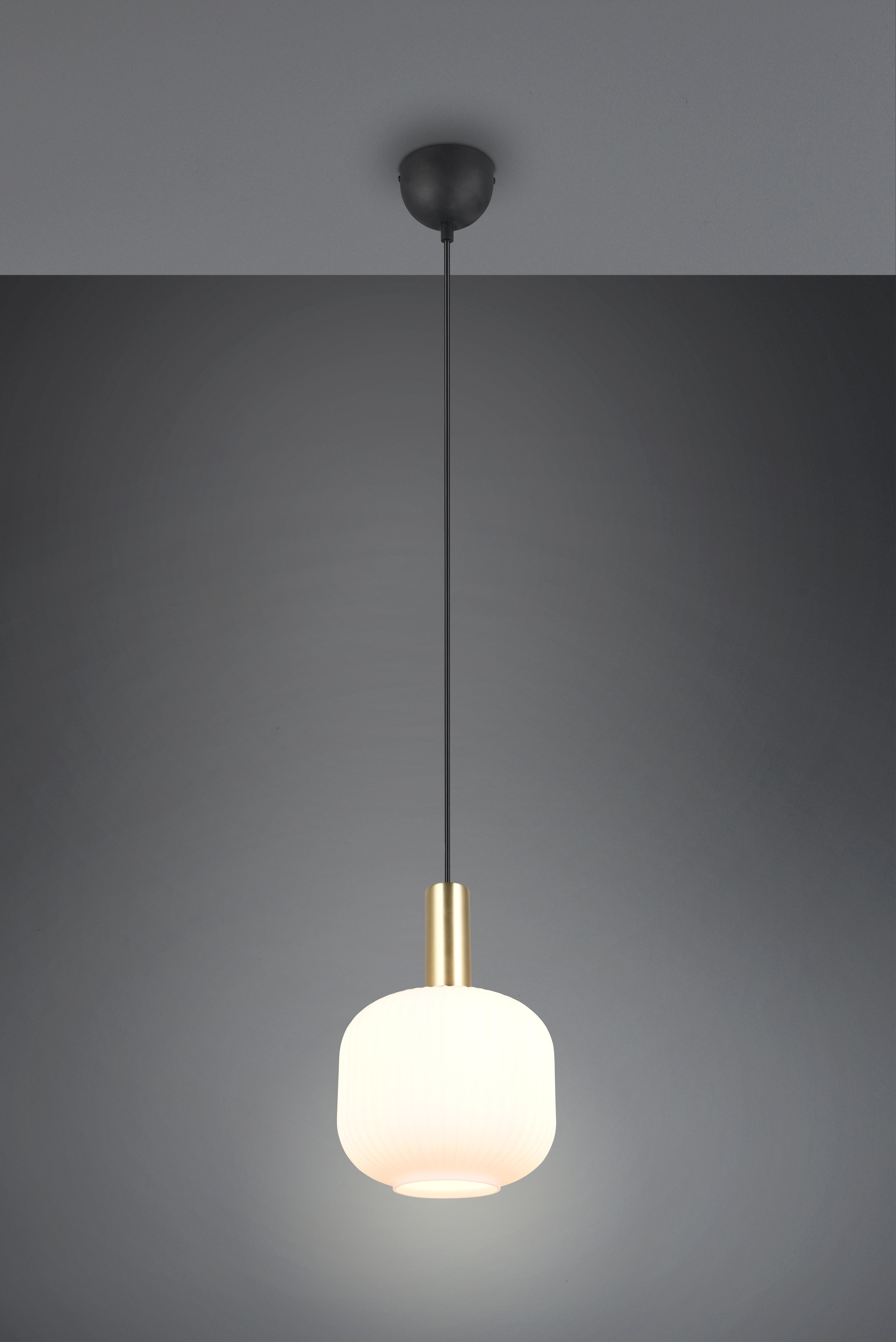 TRIO Leuchten Pendelleuchte »DIVA, E27 Hängelampe 1-flammig mit Glasschirm, exkl 1xE27 max 10W« E27 1 Stk. warmweiß - kaltweiß höhenverstellbar bis max 150cm, Ø 20cm, Hängeleuchte Wohnzimmer Küche