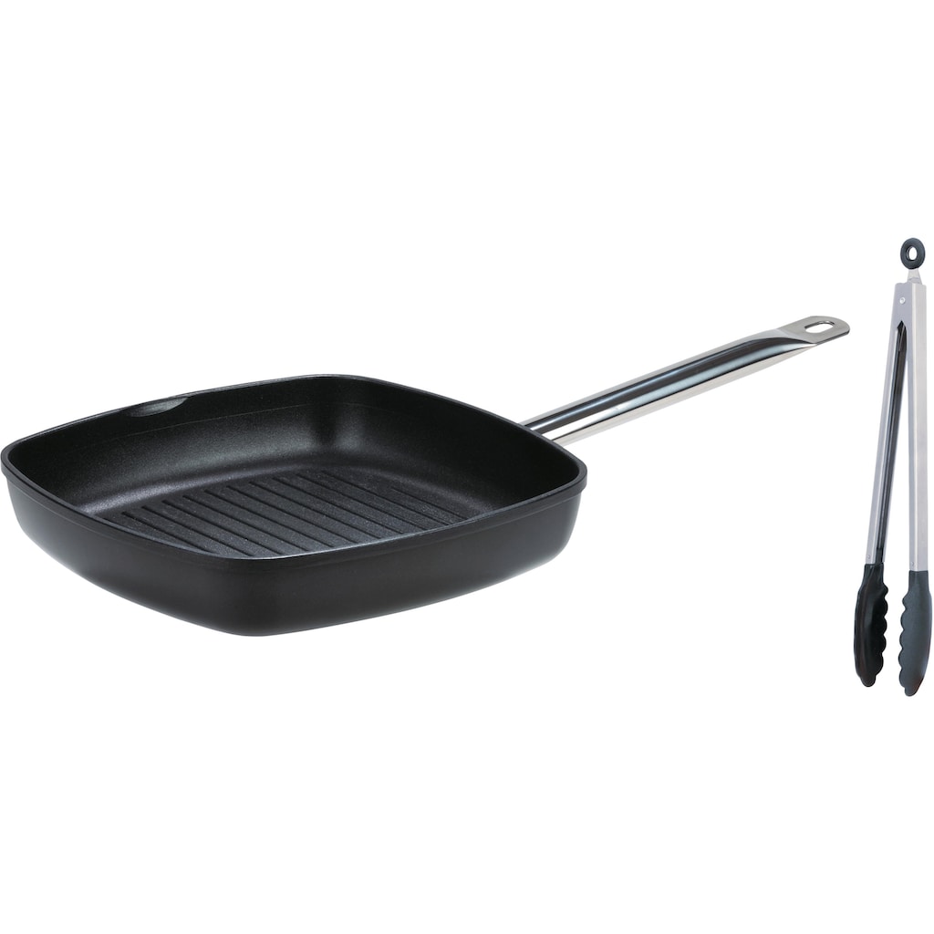 GSW Grillpfanne »Gastro traditionell«, Aluminiumguss, (Set, 3 tlg.)