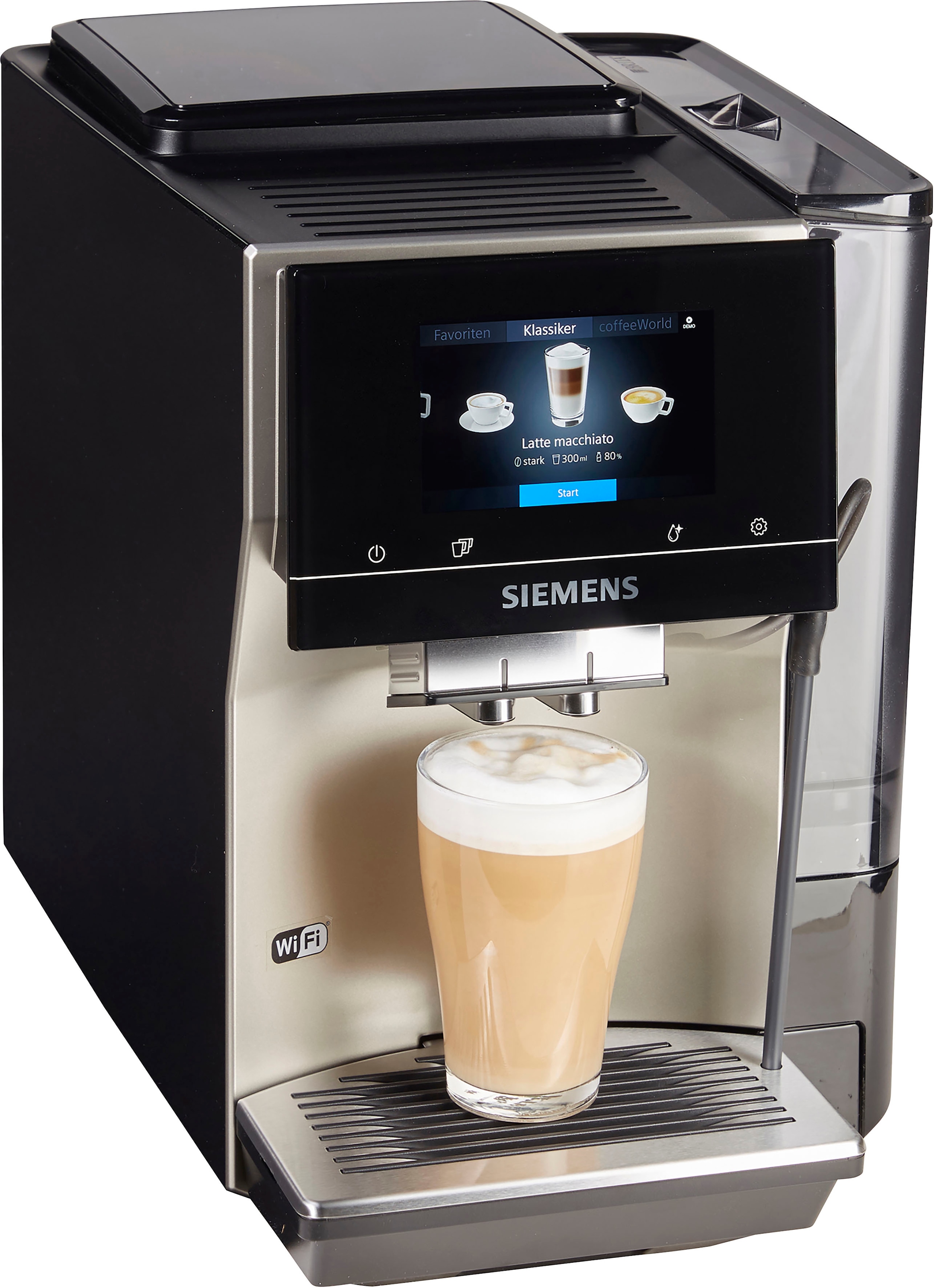 30 integral »EQ.700 - mit zu XXL Jahren bis Kaffee-Favoriten 3 Full-Touch-Display, Kaffeevollautomat TQ707D03«, individuelle Garantie SIEMENS