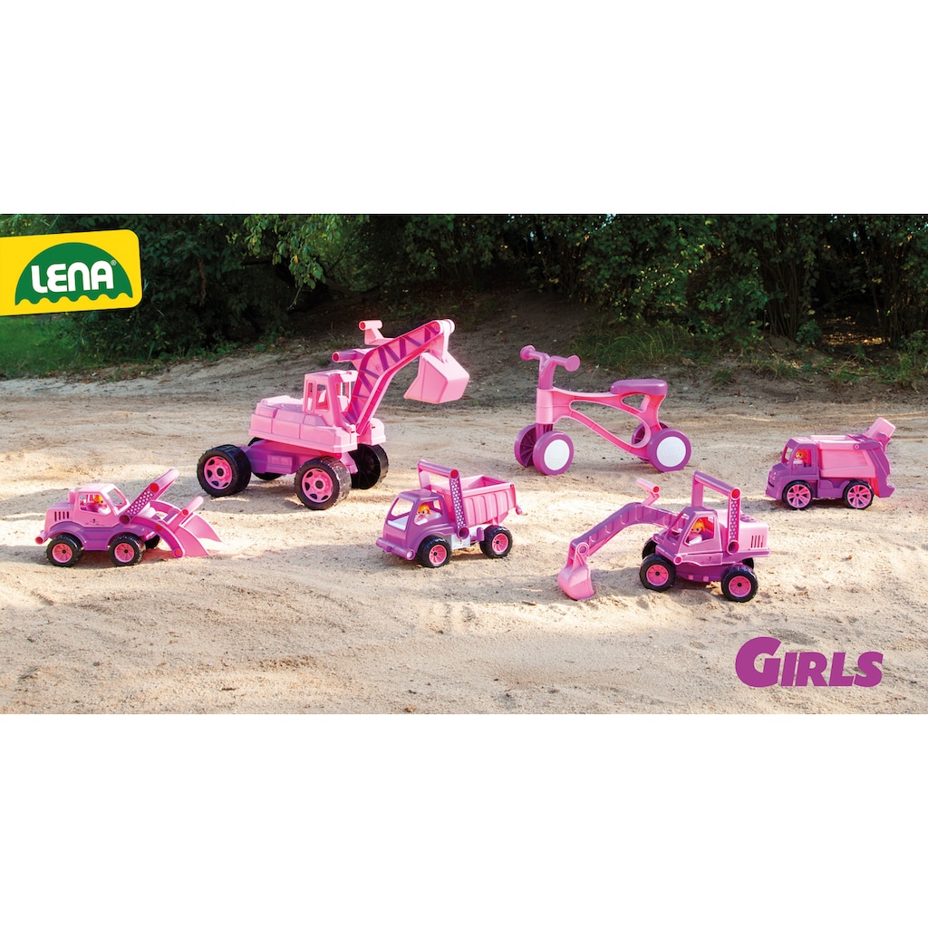 Lena® Spielzeug-Aufsitzbagger »Giga Trucks, rosa«, Made in Europe