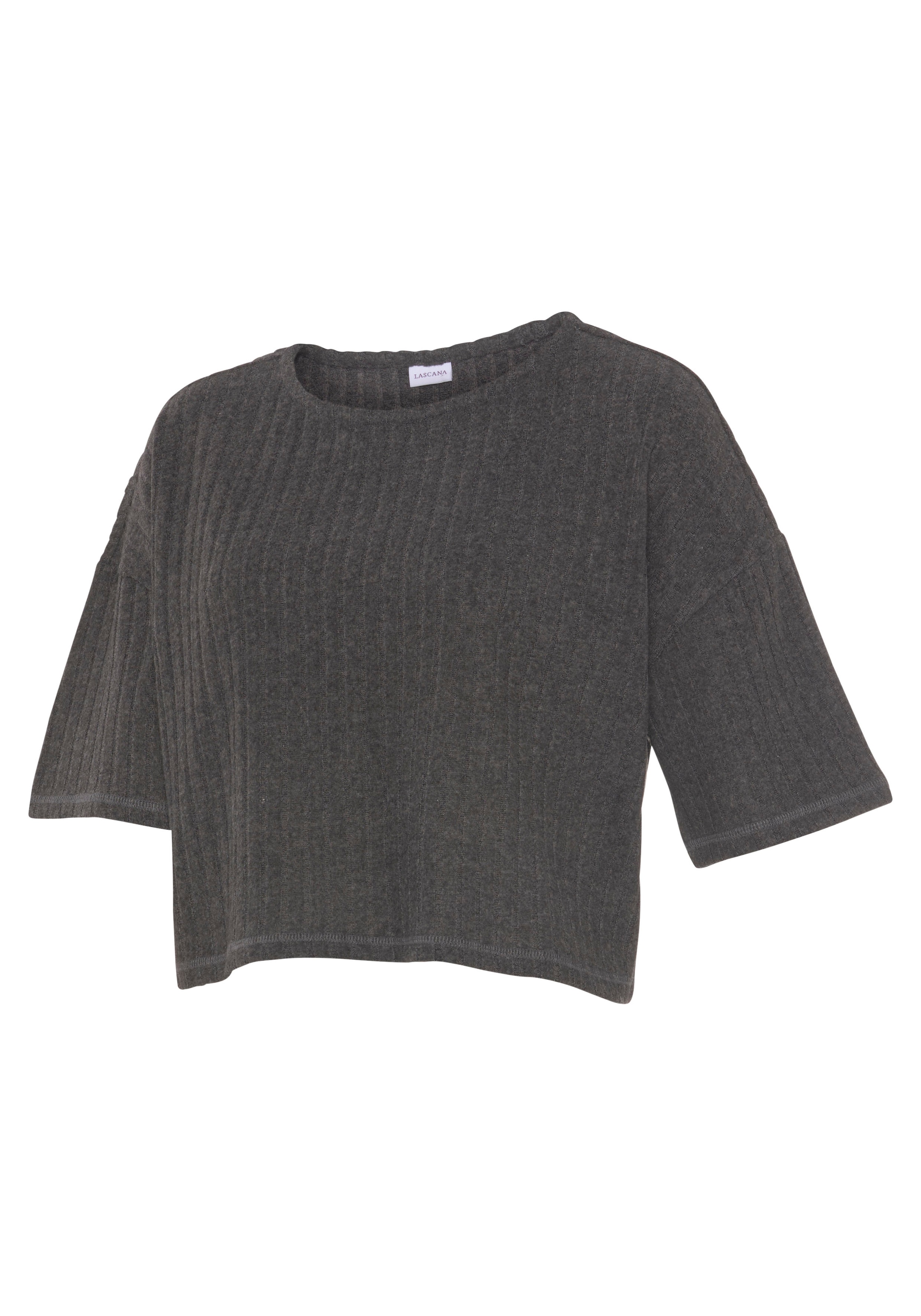 LASCANA 3/4-Arm-Shirt, Lounge-/Strickshirt aus weichem Strick, Loungewear