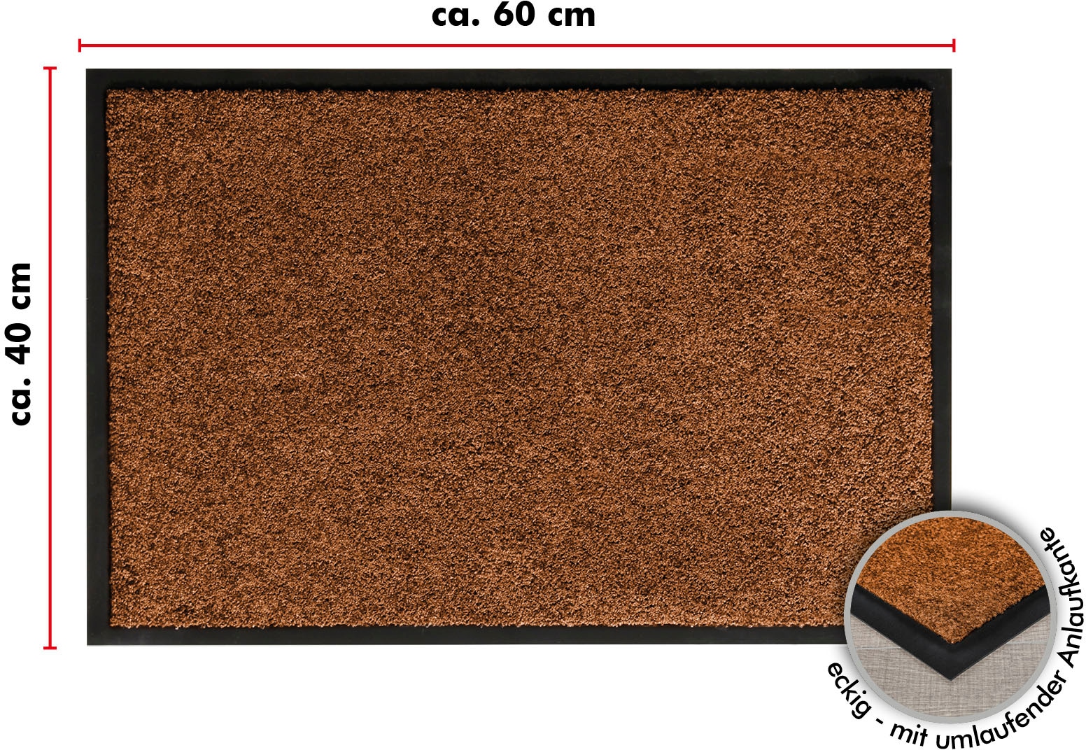 Andiamo Fußmatte »Verdi«, rechteckig, Schmutzfangmatte, waschbar Außenbereich auch überdachten geeignet, für