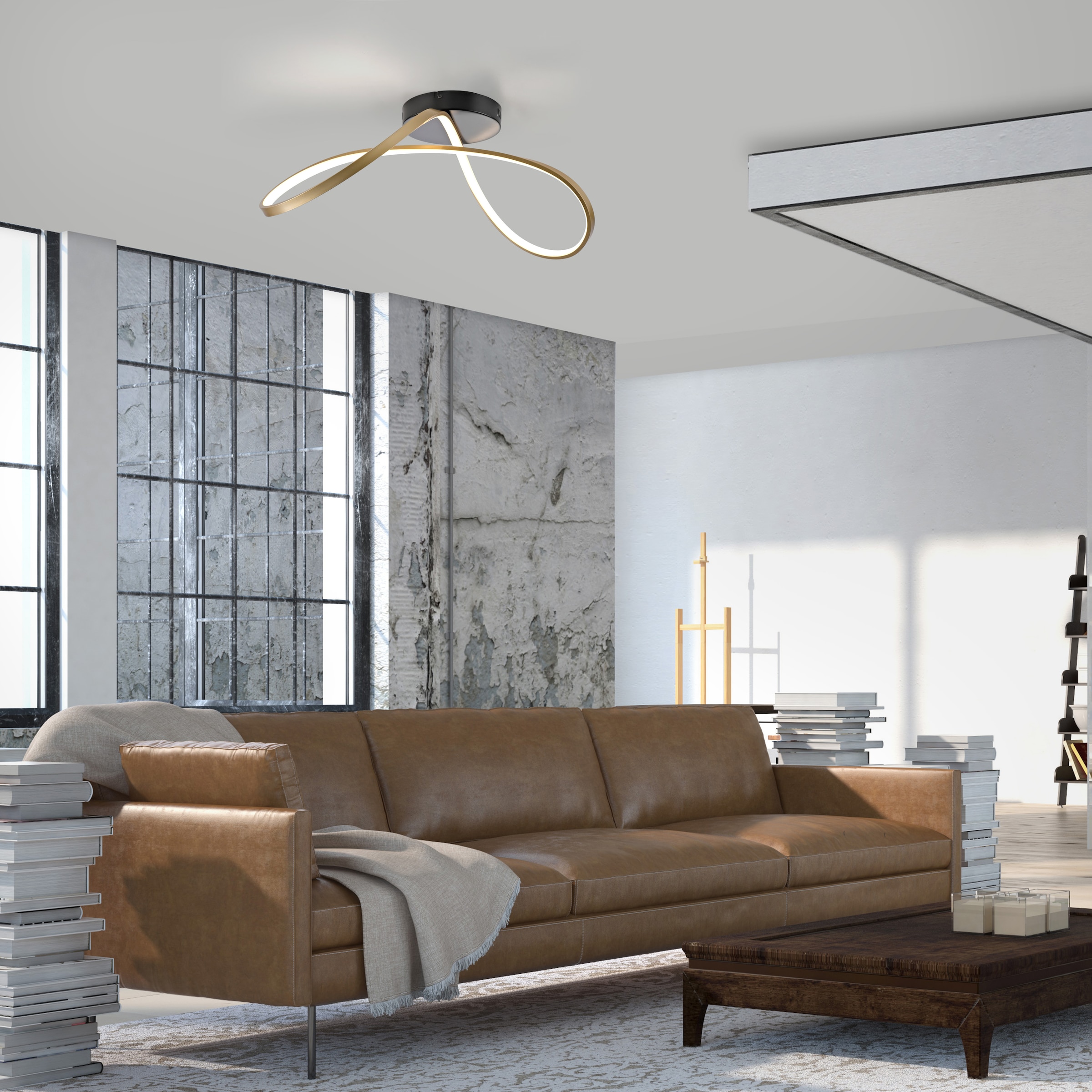 JUST LIGHT Deckenleuchte »OKTA« LED-Board 1 Stk. Warmweiß LED, dimmbar, Switchmo