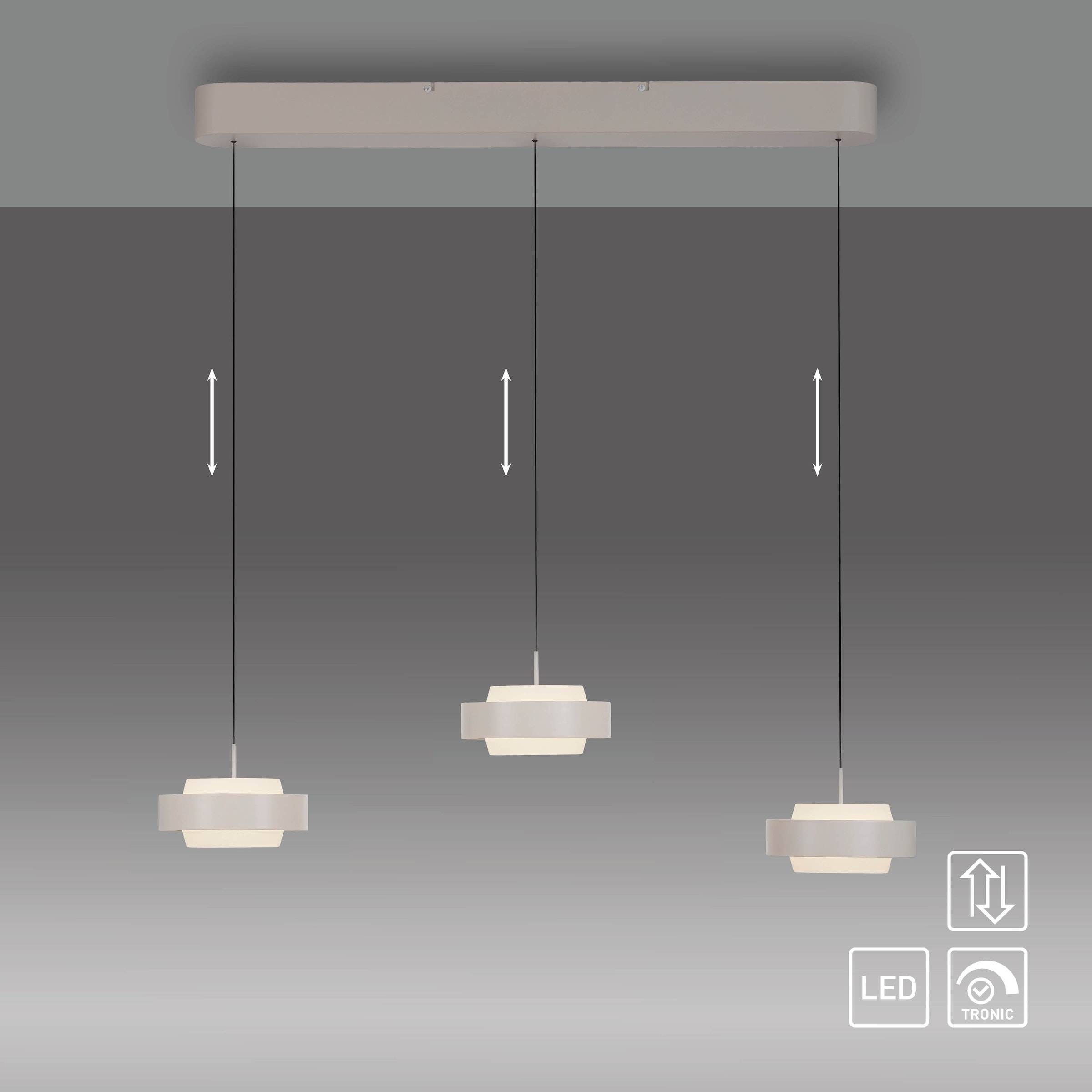 SCHÖNER WOHNEN-Kollektion LED Pendelleuchte »ELMO« LED-Board 1 Stk. Warmweiß SCHÖNER WOHNEN Kollektion, Comfort Lift, Dimmfähig per Tronicdimmer
