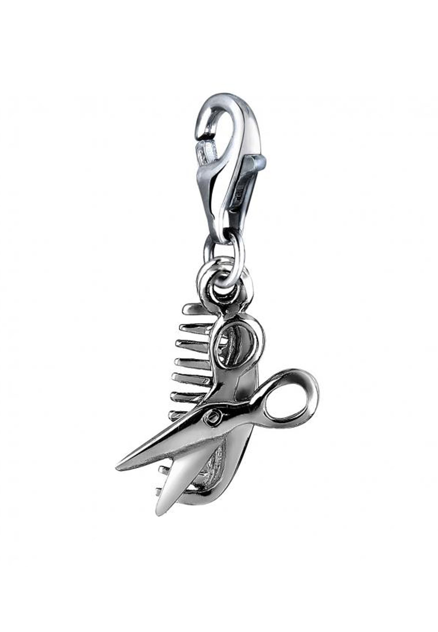 Nenalina Charm-Einhänger »Charm Anhänger Schere Kamm Symbol Friseur 925 Silber«