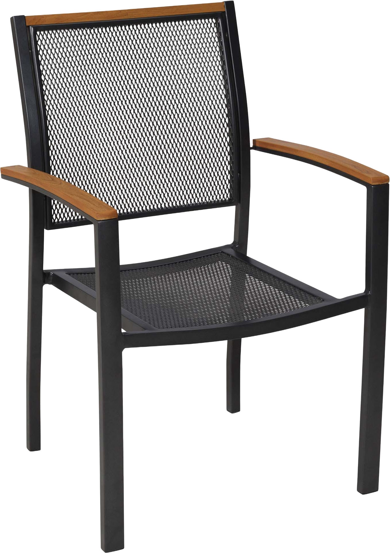 MERXX Gartensessel »Itanos« Set, 2 Stk. tlg. Armlehnen aus Kunststoff in Holzoptik