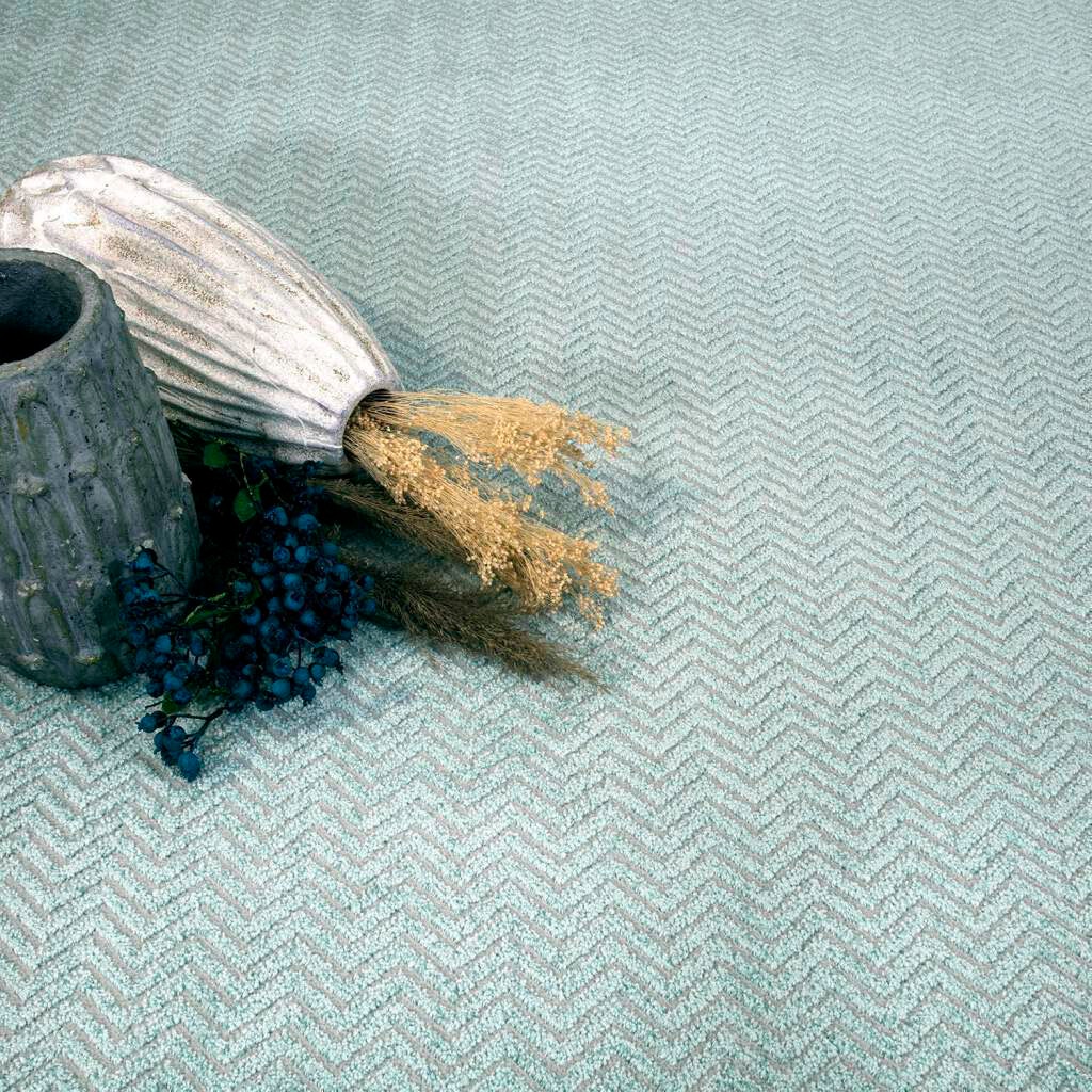 Carpet City Teppich »Friseé-Teppich FANCY805«, rechteckig, 12 mm Höhe, Läufer, Kurzflor, Einfarbig, 3D-Optik, Zickzack Look, Wohnzimmer