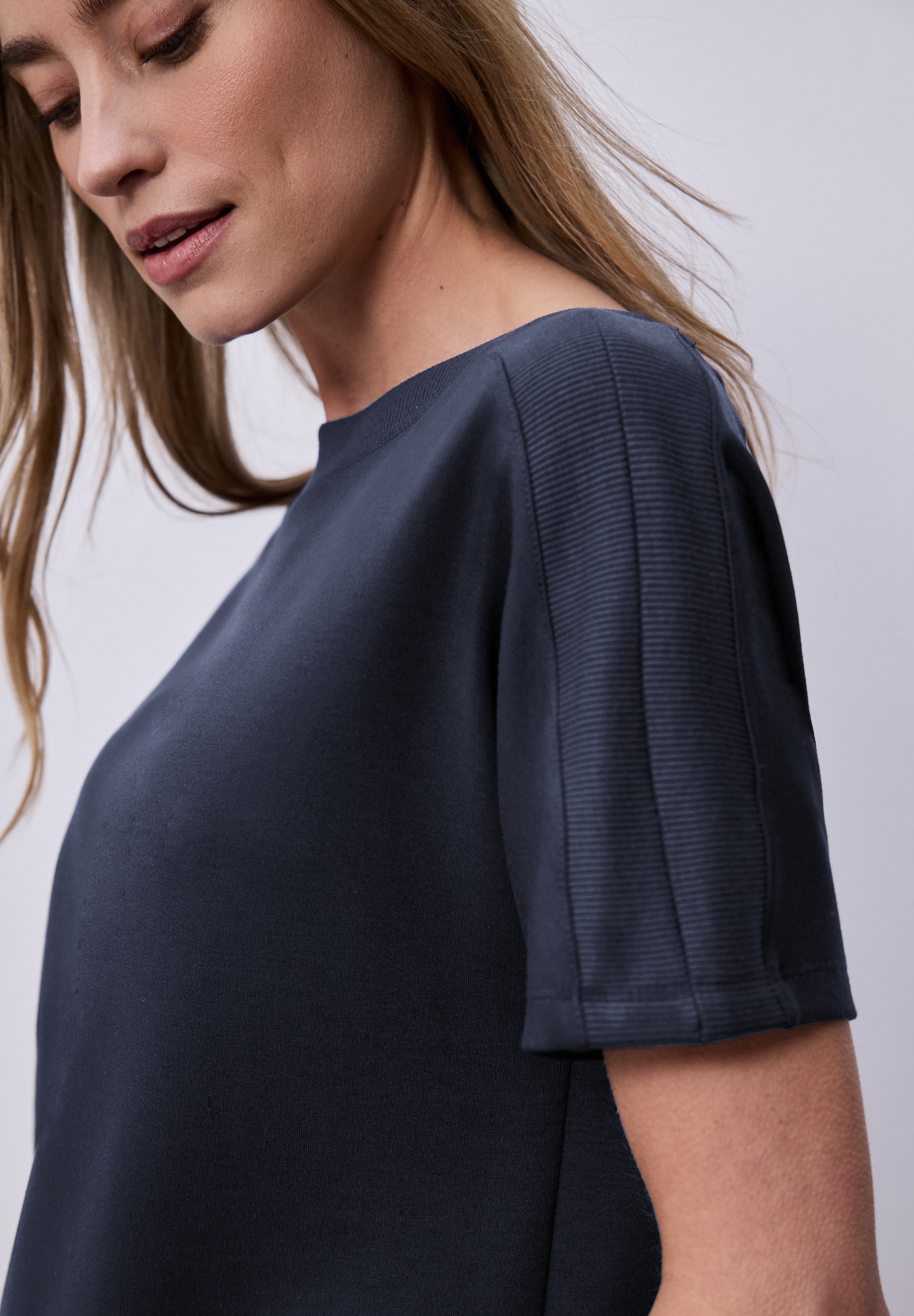 STREET ONE Kurzarmshirt mit elastischem Bund