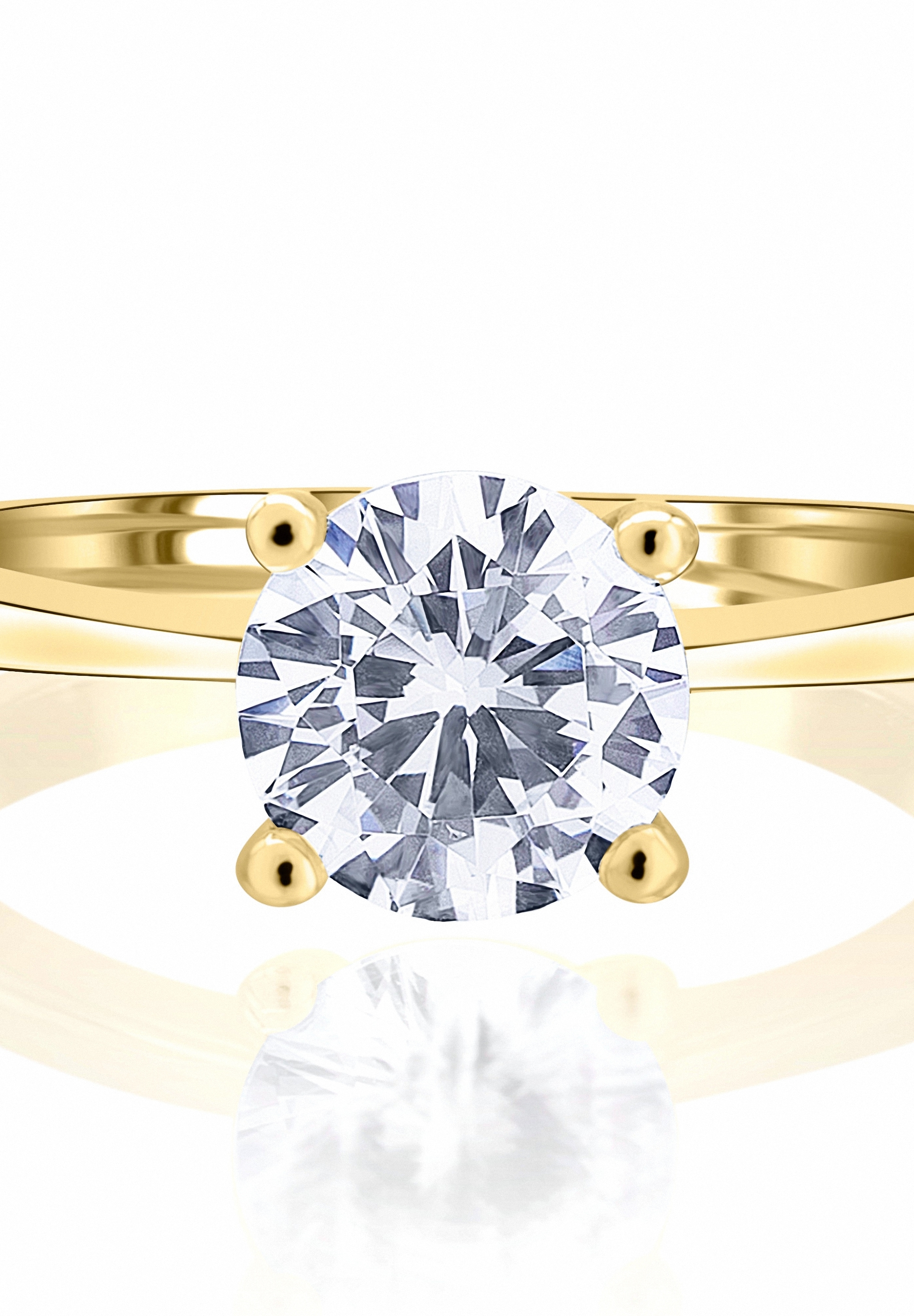 ONE ELEMENT Goldring »Zirkonia Ring aus 333 Gelbgold«