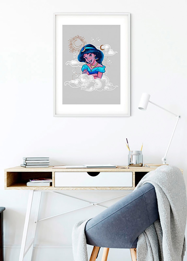 Komar Bild »Jasmin Clouds« Disney 1 Stk. tlg. Wandbild zur Dekoration im Kinderzimmer - ohne Rahmen