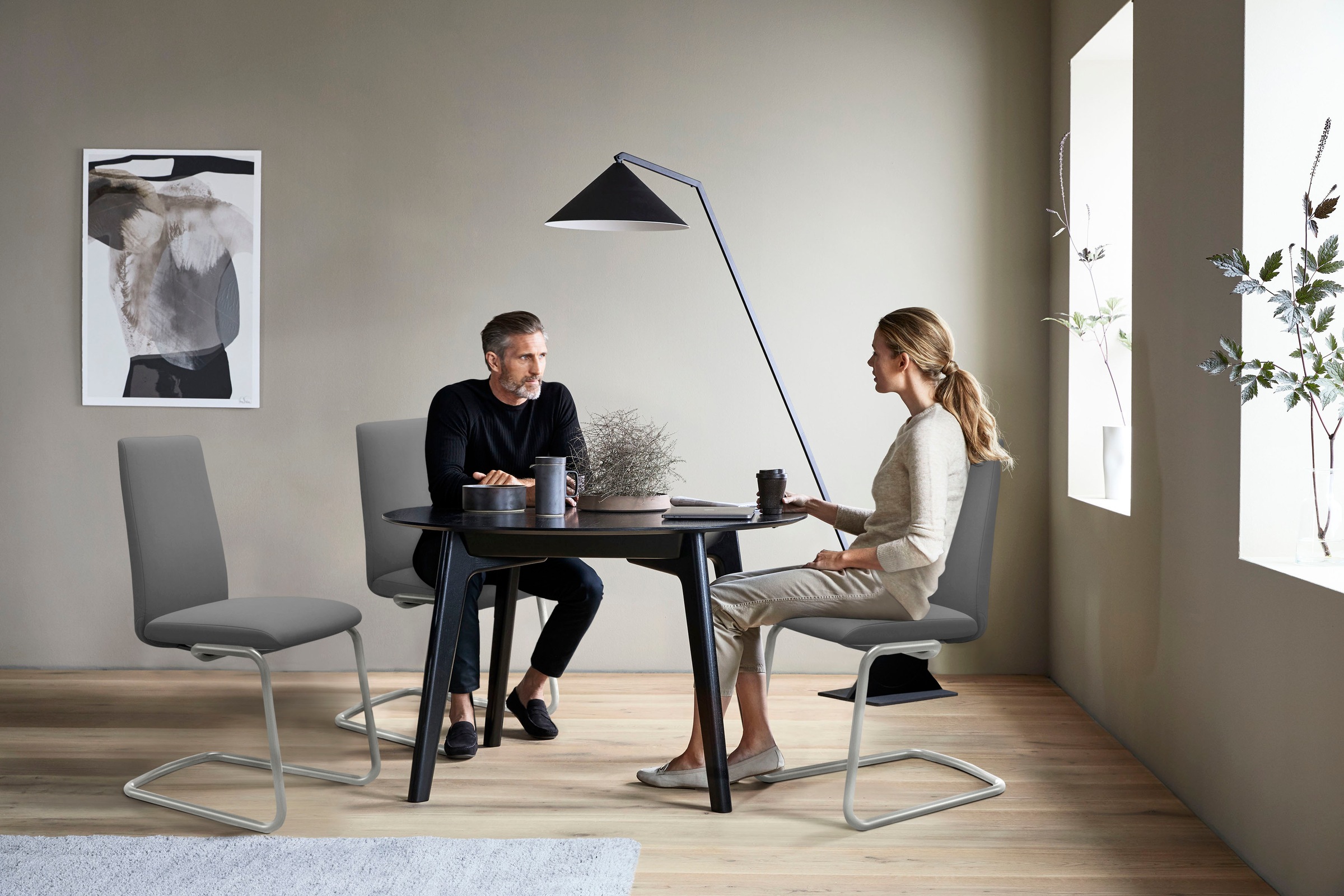 Stressless® Polsterstuhl »Laurel« () Low Back, Größe M, mit Beinen aus Stahl in Chrom matt