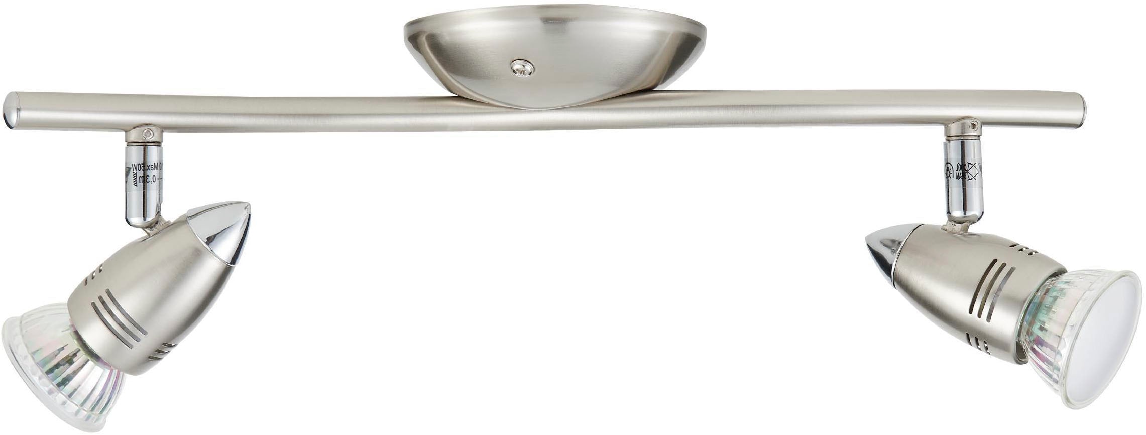 EGLO Deckenleuchte »Magnum-LED Deckenlampe, Deckenstrahler, Wohnzimmerlampe, Metall, GU10« GU10 1 Stk. Warmweiß Spot - L33 x B10,5 cm - nickel-matt, chrom - 2X2,8W inkl.