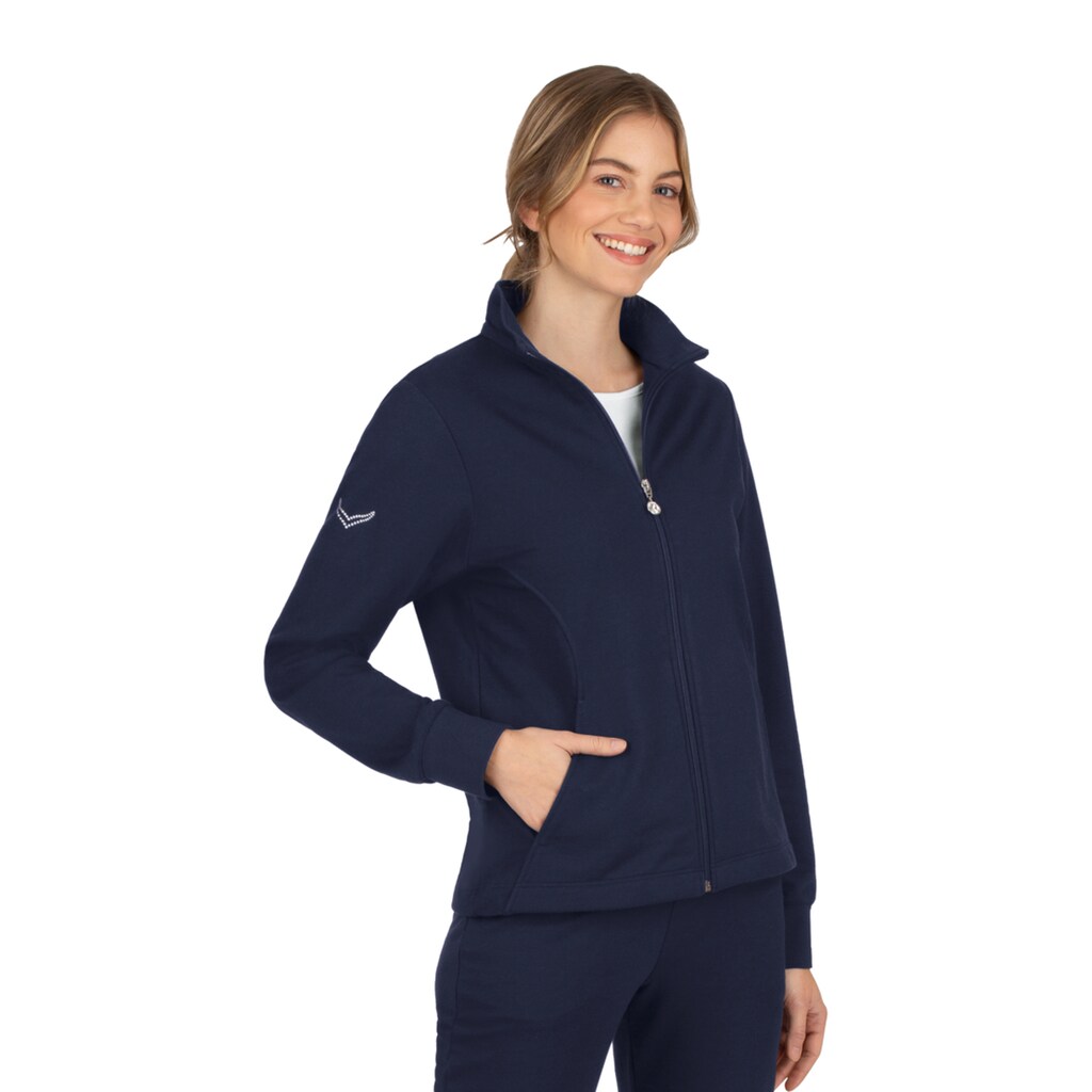 Trigema Sweatjacke »TRIGEMA Sweat-Jacke mit Kristallsteinen« Trigema Sweatjacke »TRIGEMA Sweat-Jacke mit Kristallsteinen«
