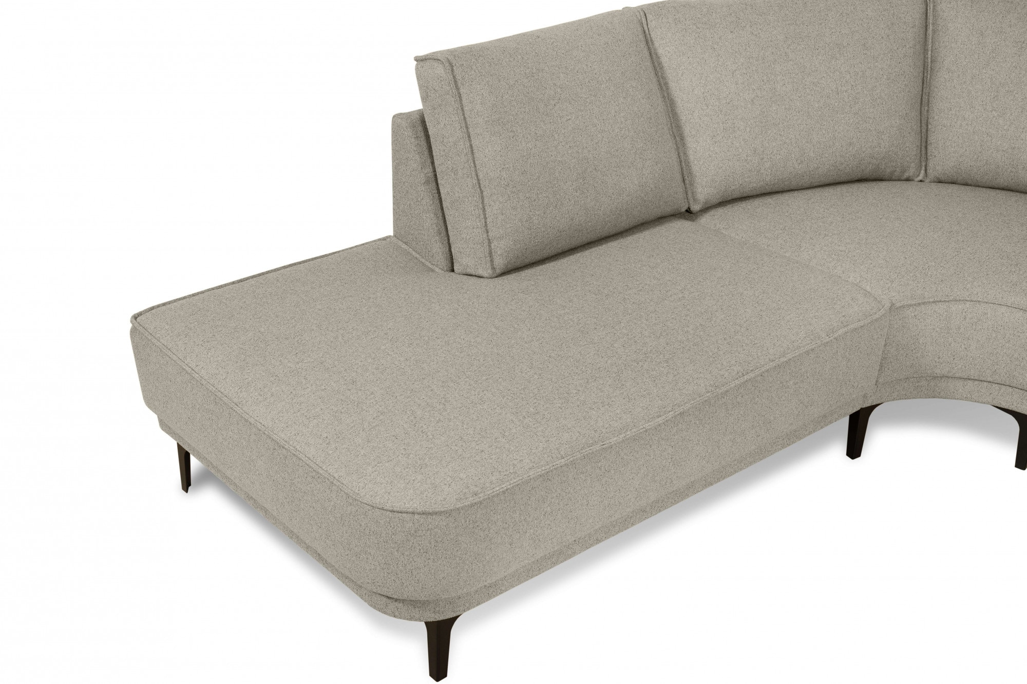 Places of Style Ecksofa »Casina«, mit abgerundeter Ottomane, in einem weichen Chenille-Stoff