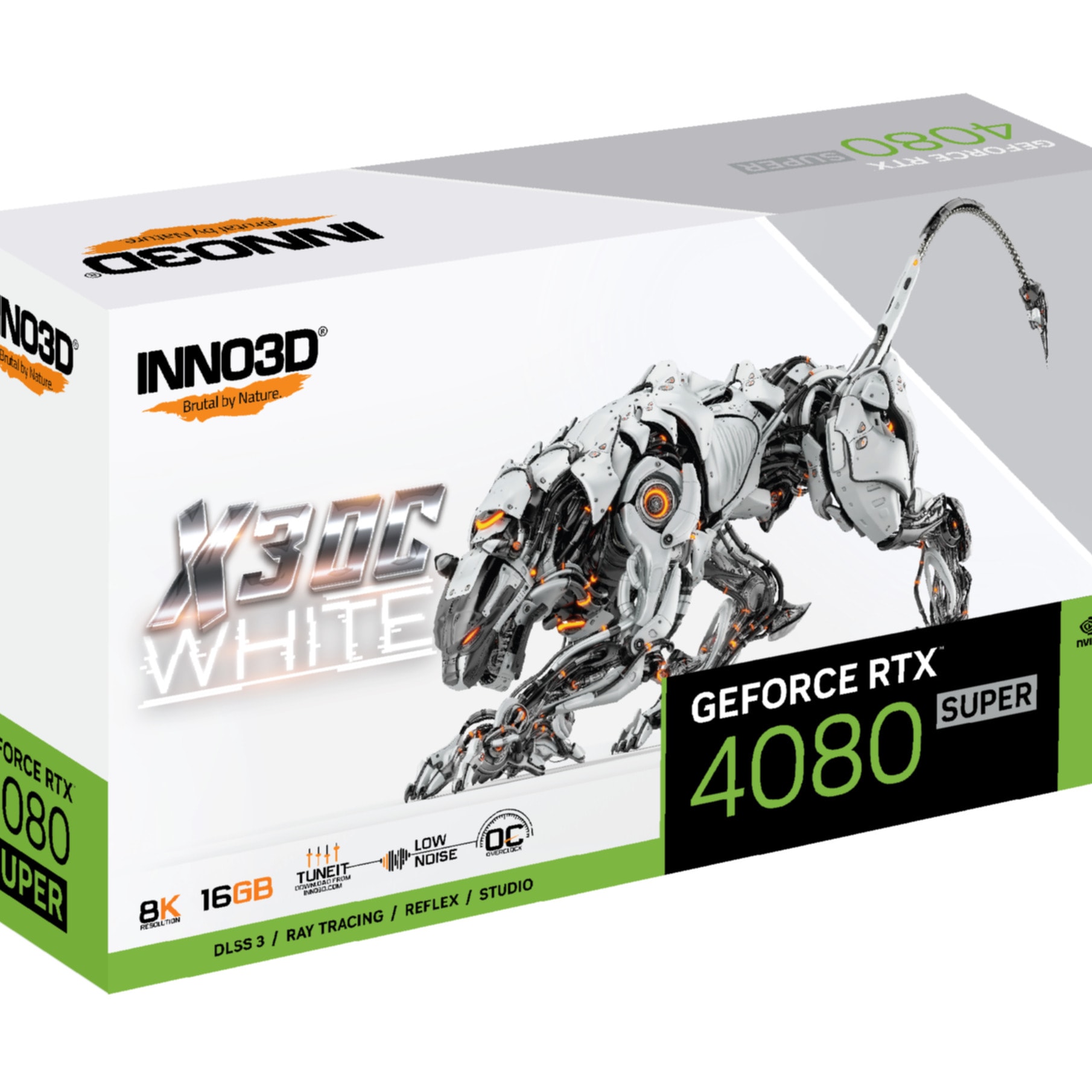 Inno3D Grafikkarte »GEFORCE RTX 4080 SUPER X3 OC WHITE«, 16 GB, GDDR6X