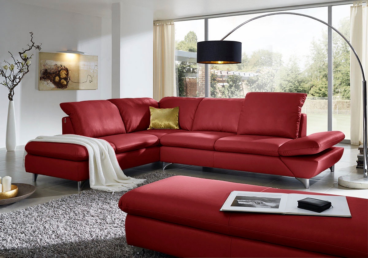 W.SCHILLIG Ecksofa »taoo, elegant und zeitlos, bequem, L-Form«, mit Sitziefenverstellung & Kopfteilverstellung