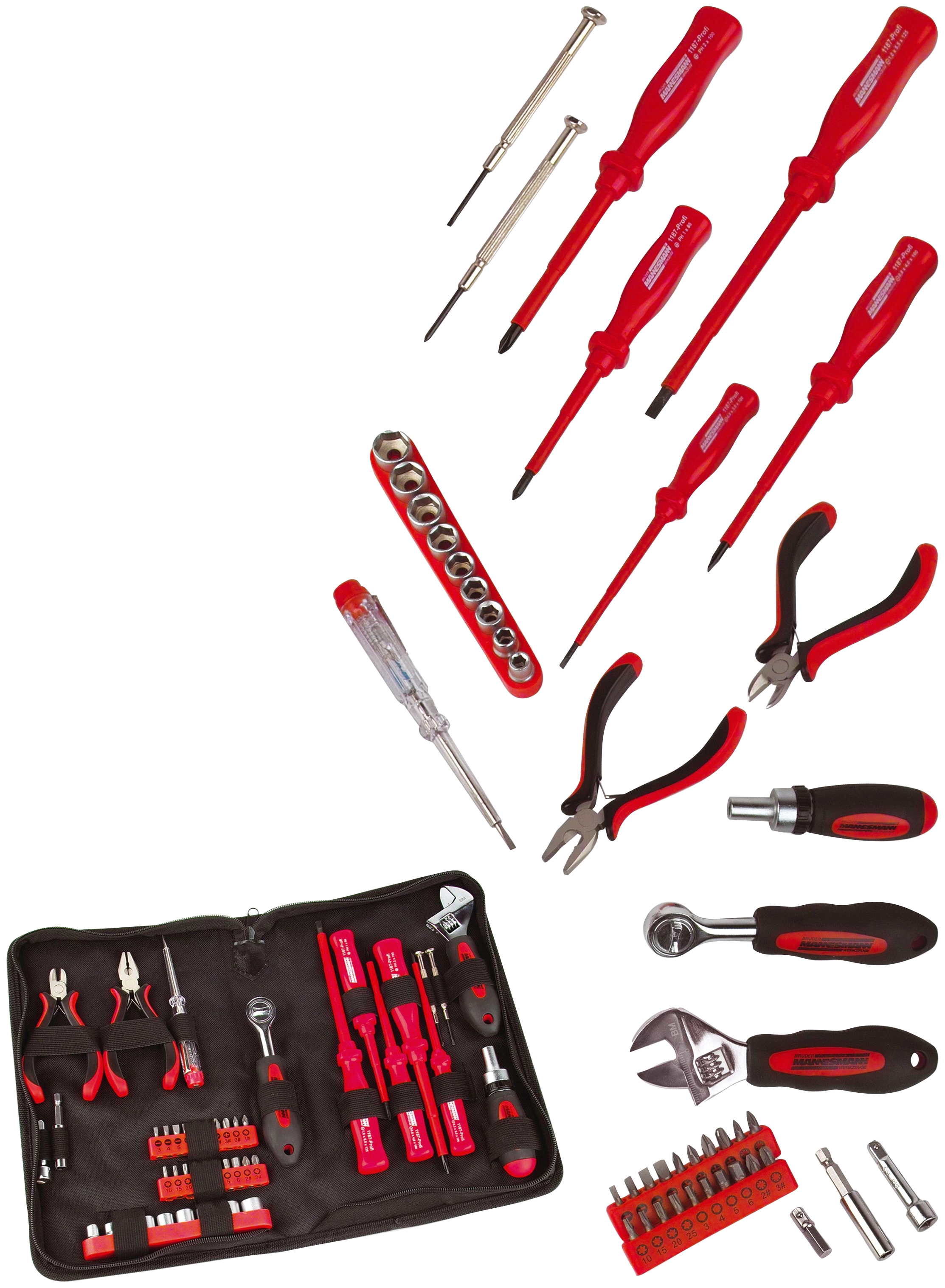 Tool 3 Werkzeugset 45-tlg., kaufen Brüder | Garantie Elektronik-Arbeiten für mit Werkzeuge Mannesmann »Elektronik online Jahren XXL Kit«,