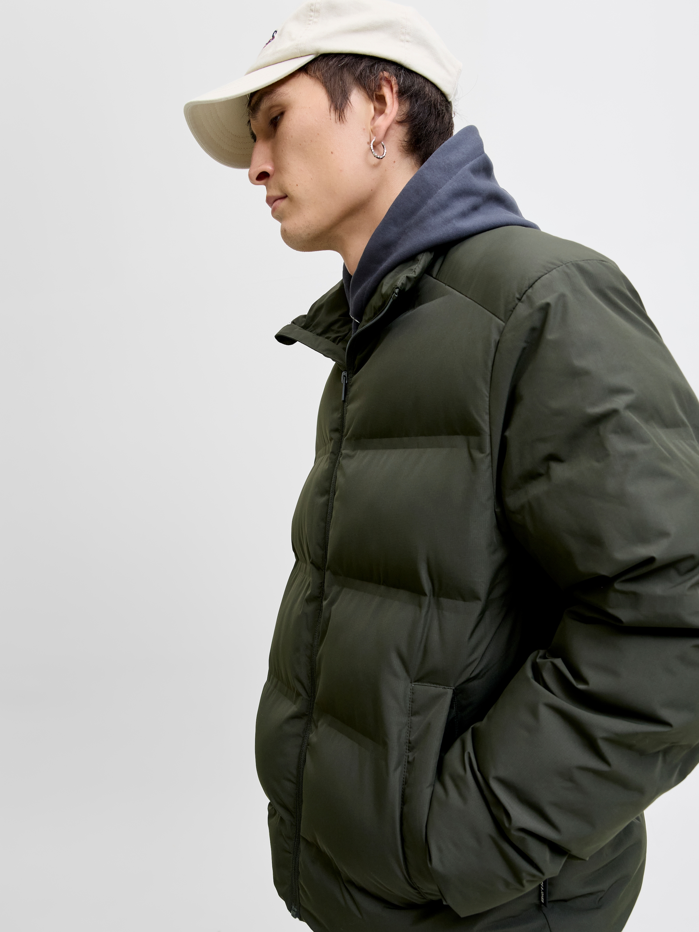 Jack & Jones Steppjacke »JJESOHO PUFFER COLLAR SN«, ohne Kapuze