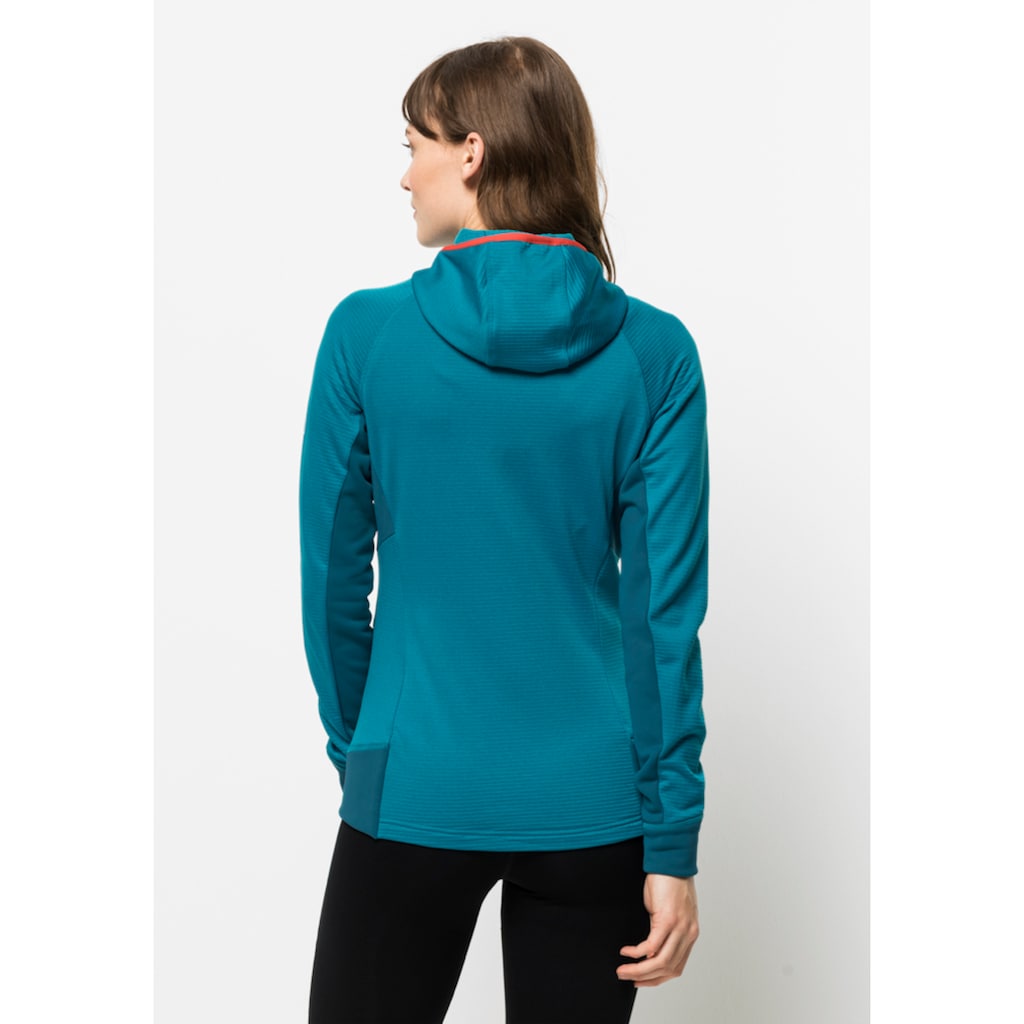 Jack Wolfskin Kapuzenfleecejacke »HYDRO GRID FLEECE W«, mit Kapuze