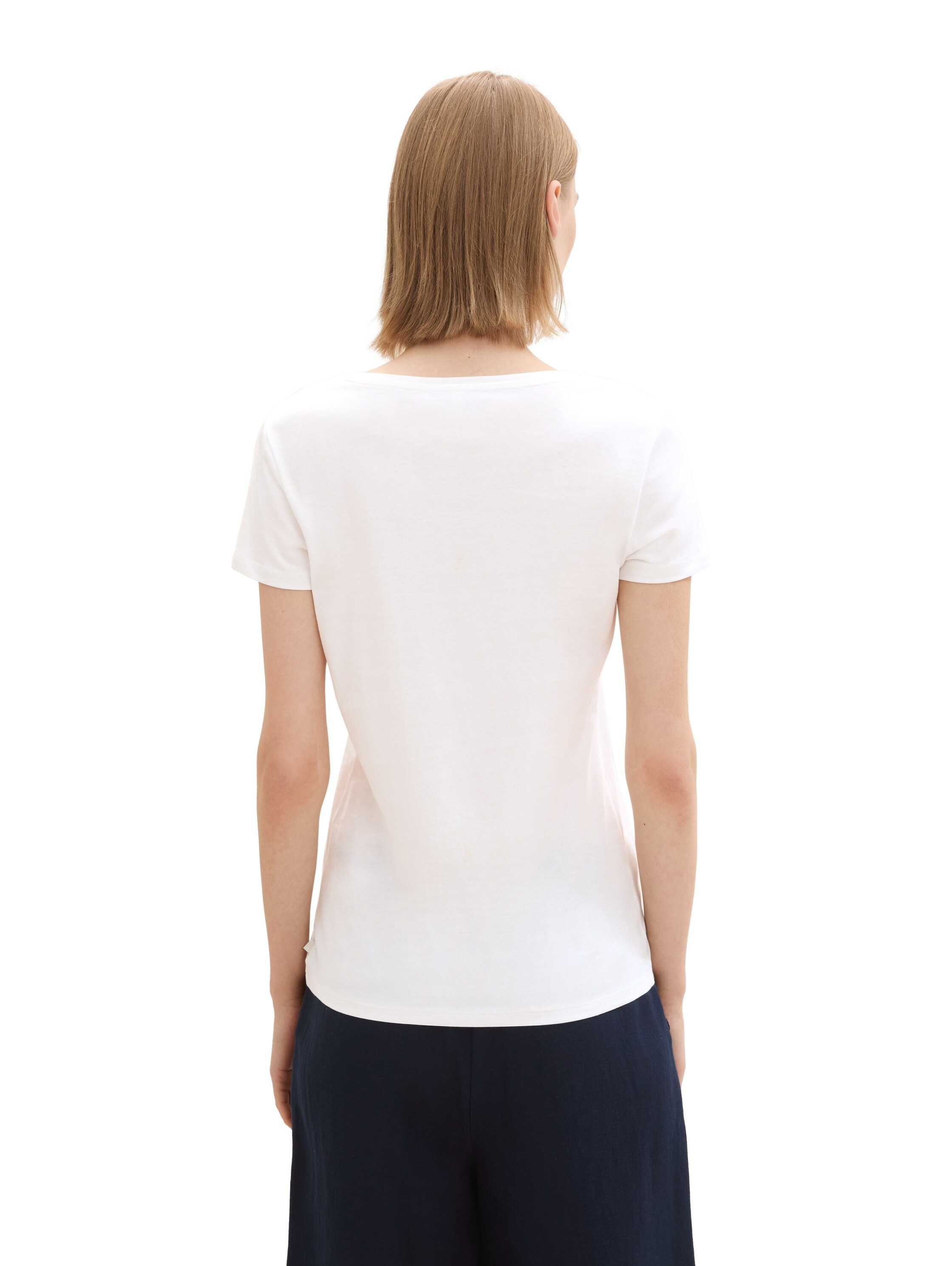 TOM TAILOR Denim T-Shirt Packung, 2 Stk. Doppelpack mit Logo-Print