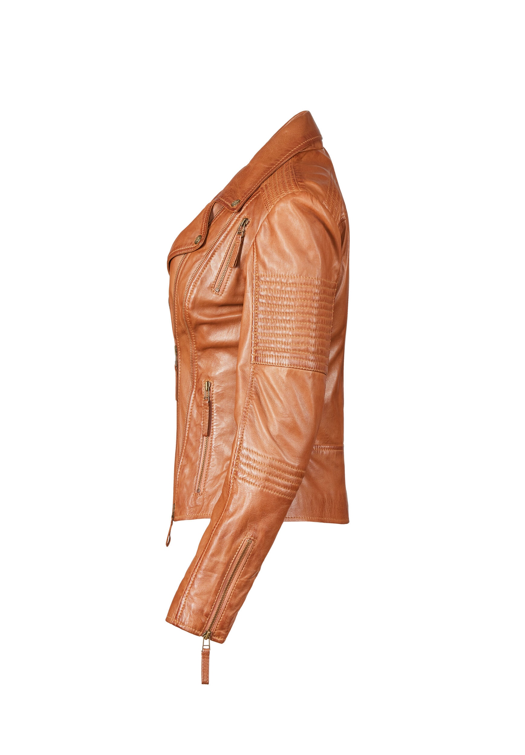 Apple of Eden Lederjacke »Apple of Eden Lederjacke AOE-114« ohne Kapuze aus weichem Leder