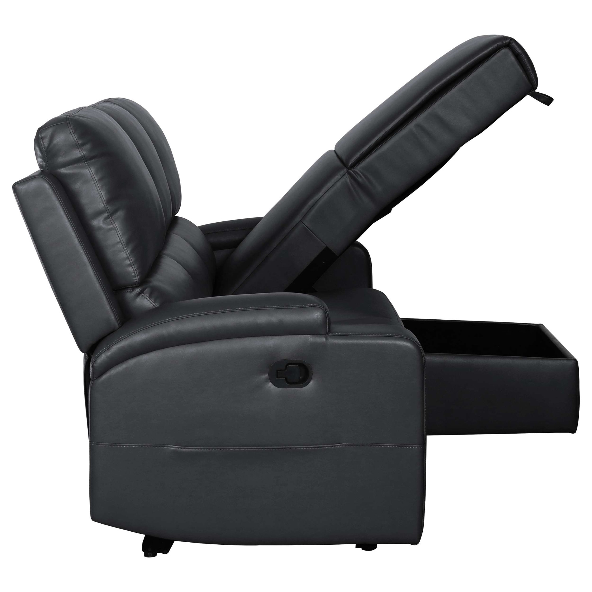 OTTO home Ecksofa »NAPORI Kunstleder, L-Form, 210cm, man./elektr. Relaxfunktion« USB-A bei elektr. Variante, Staukasten, Seitentaschen u. Federkern