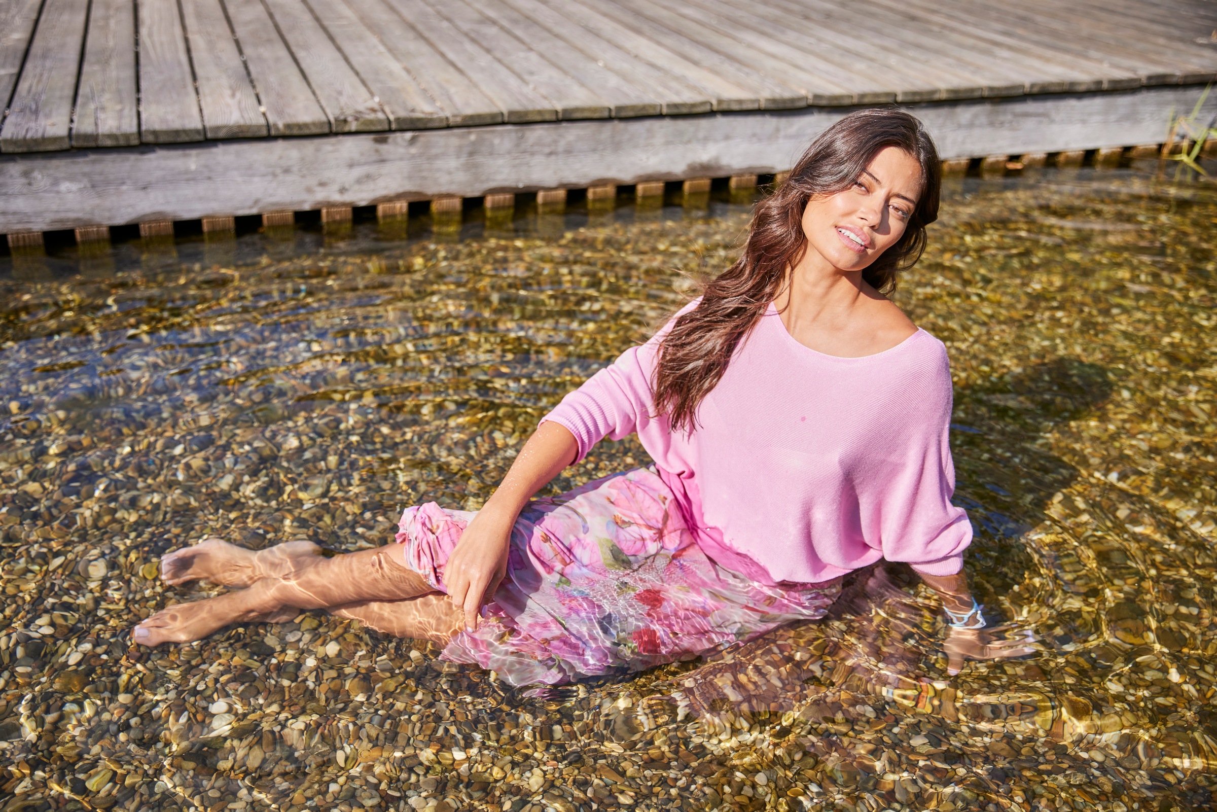 Aniston SELECTED Strickpullover, mit U-Boot-Ausschnitt