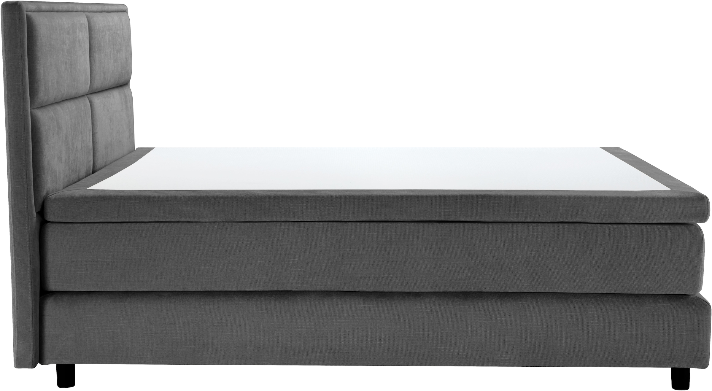 OTTO home Boxspringbett »VIVIANNE in den Breiten 140 & 180cm erhältlich, inkl. 7cm Luxus-Topper« erhältlich in den Farben anthrazit und beige