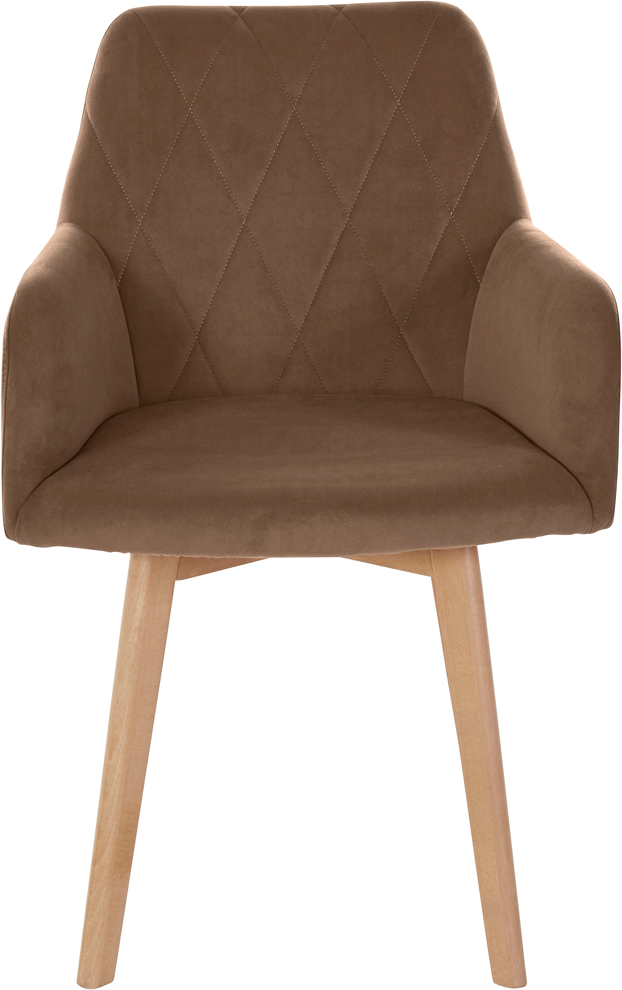 Home affaire Armlehnstuhl »Brest« (Set) 2 Stk.Sitz und Rücken gepolstert,  Rautensteppung im  Rueckenlehne