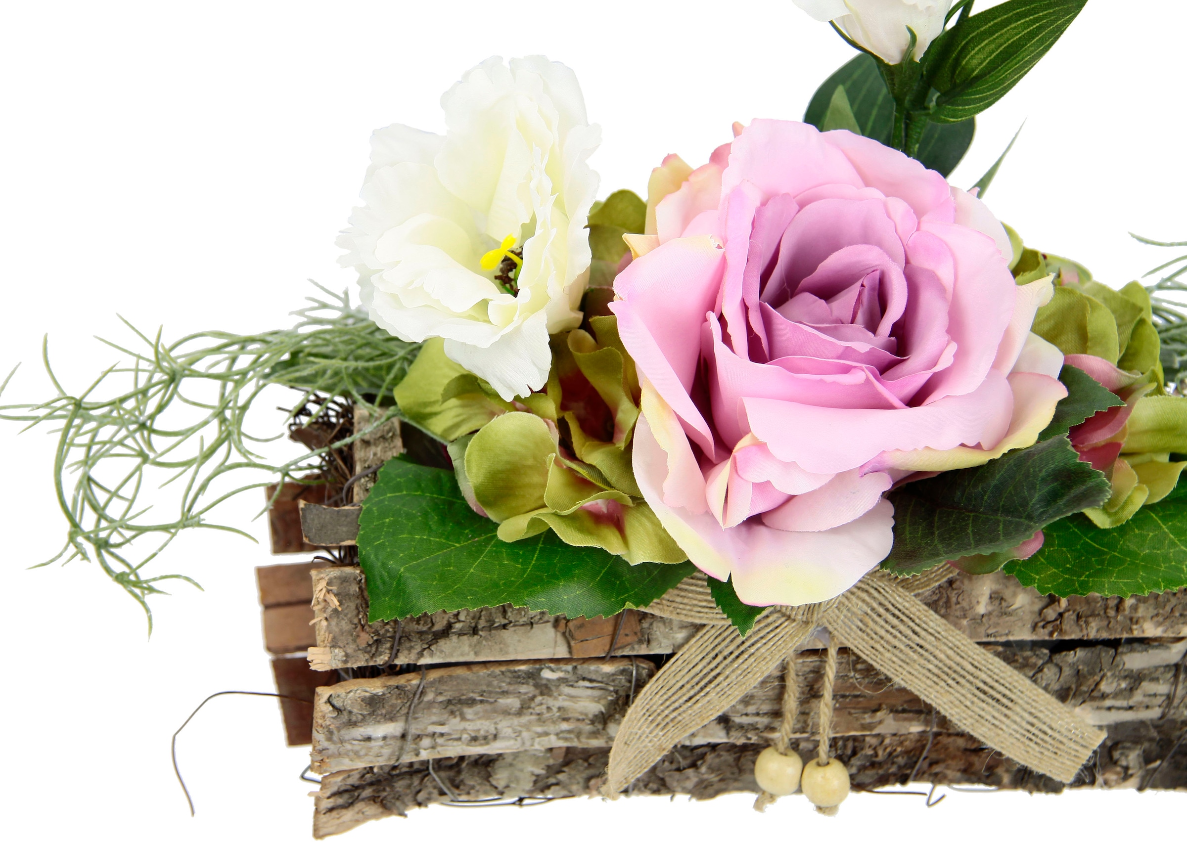 I.GE.A. Kunstpflanze »Gesteck Rose in 3 Garantie XXL online mit Schale« Jahren kaufen 