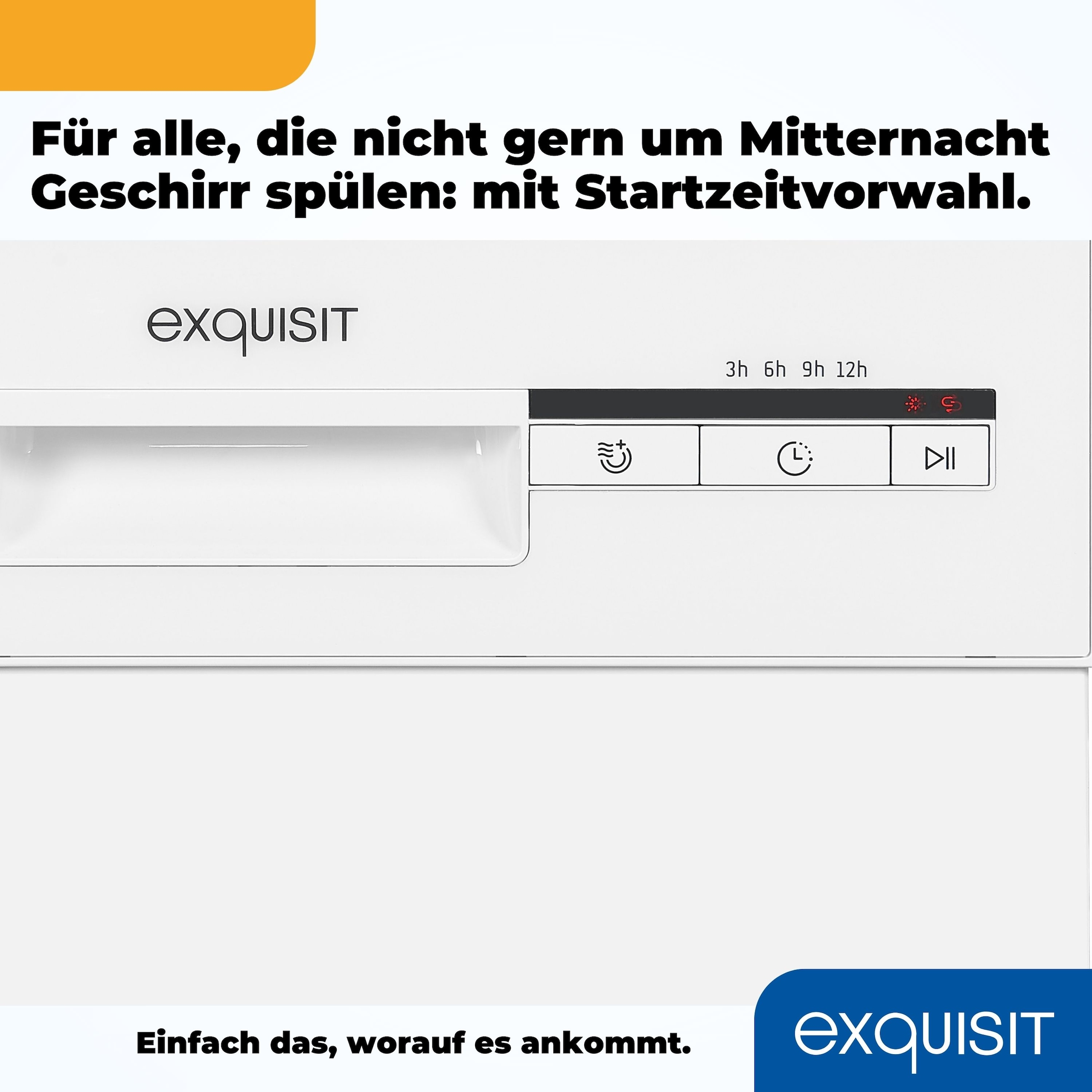 exquisit Standgeschirrspüler »GSP9109-030E weiss«, 9 Maßgedecke