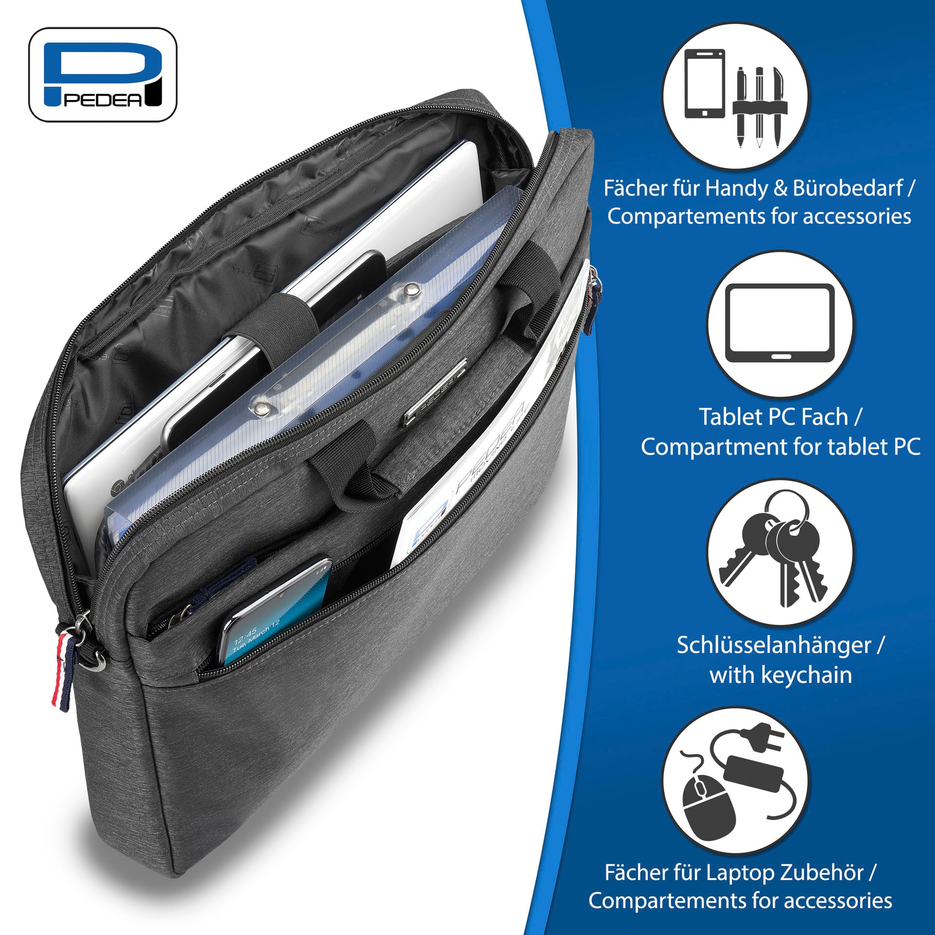 PEDEA Laptoptasche »URBAN slim 39,6cm (15,6)«