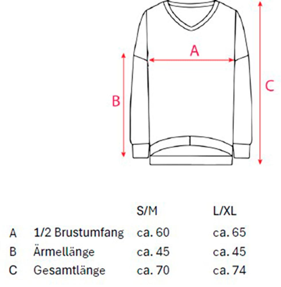 Zwillingsherz Sweatshirt »Dana«, mit "Good Mood"-Schriftzug und neonfarbenen Bündchen