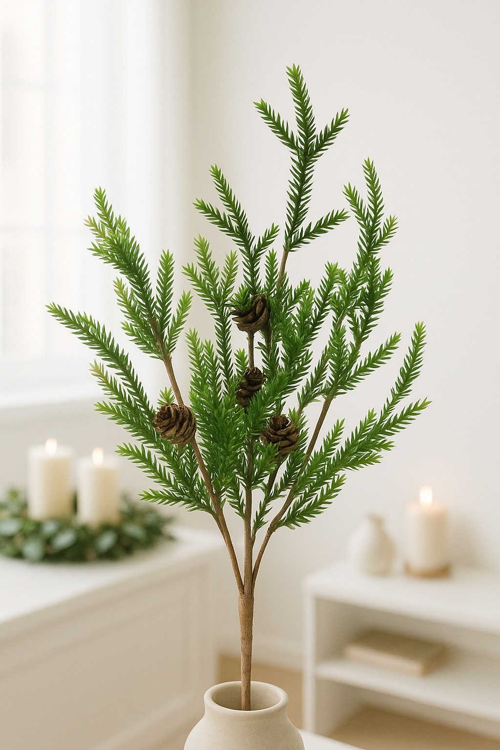 I.GE.A. Kunstzweig »Tannenbusch« Künstlicher Tannenzweig Dekozweig Weihnachtsdeko Kranz Floristik