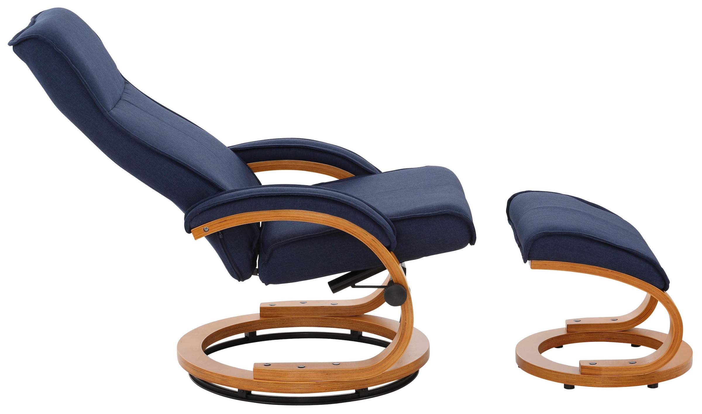Home affaire Relaxsessel »Paris, TV-Sessel mit Hocker und manueller Liegefunktion«, (Set, 2 St., bestehend aus Sessel und Hocker), Set (Sessel und Hocker), Dreh- und Kippfunktion