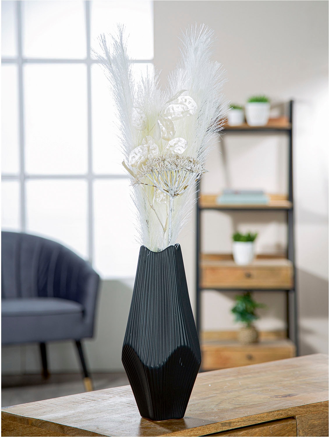 GILDE Tischvase »Vase Lamellen H. 30 cm«, (1 St.)