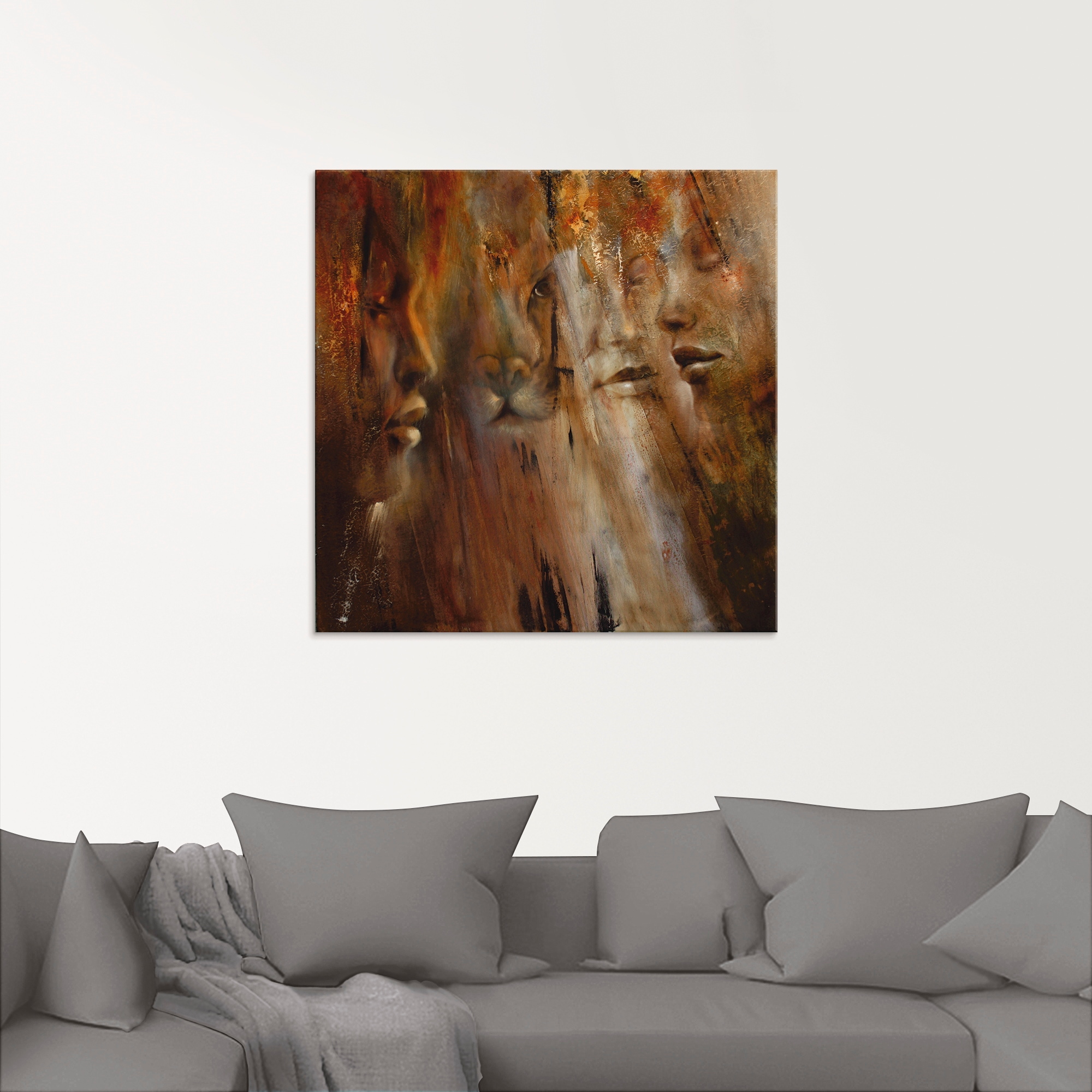 Artland Glasbild »Gesichter«, Animal Fantasy, (1 St.), in verschiedenen Größen