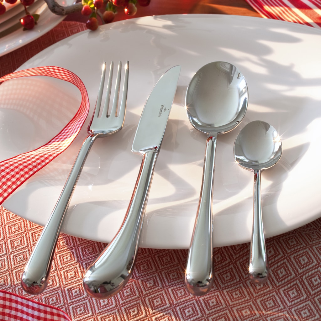 Villeroy & Boch Tafelgabel »Tafelgabel Udine 209 mm 6er Set silber« Spülmaschinenfest