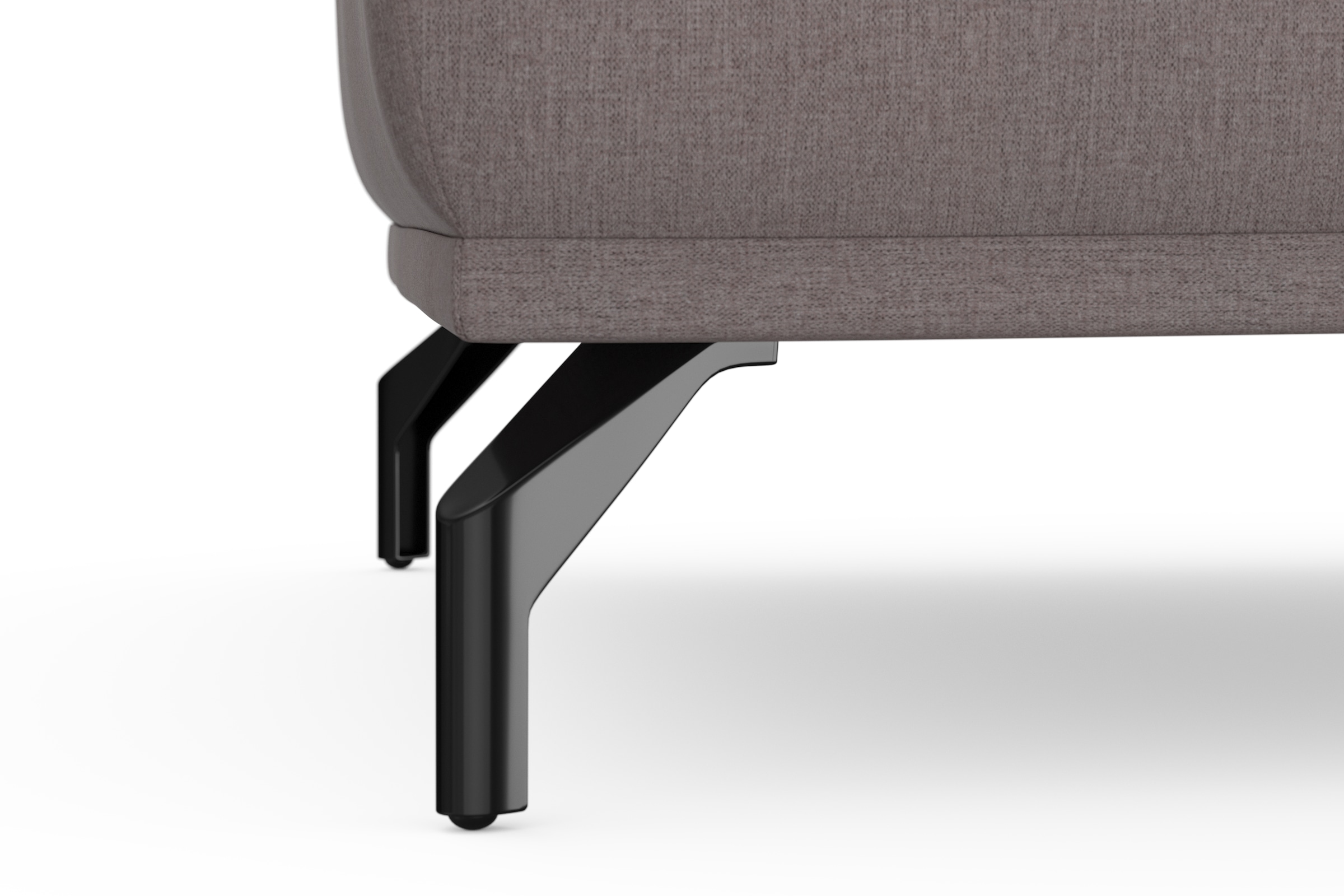 sit&more Hocker »Bailando«, mit Federkern und schwarzen, matten Metallfüßen