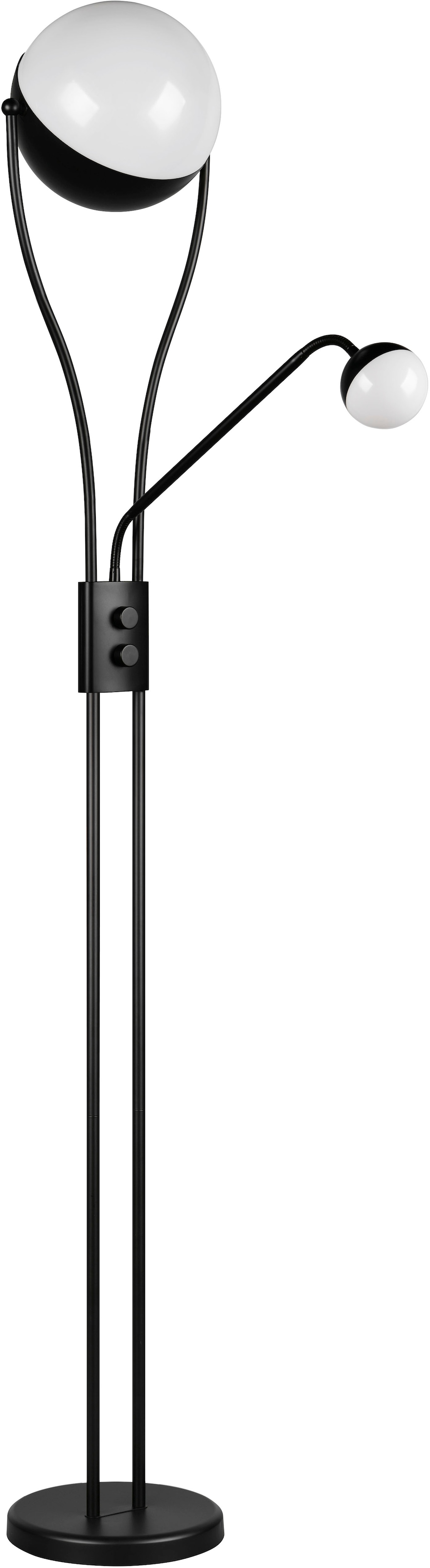 TRIO Leuchten LED Stehlampe »CHRIS, LED Stehleuchte, mit Lesearm, Drehdimmer« LED-Board 1 Stk. Warmweiß flexibles Leselicht getrennt schalten + dimmen, warmweißes Licht 3000K