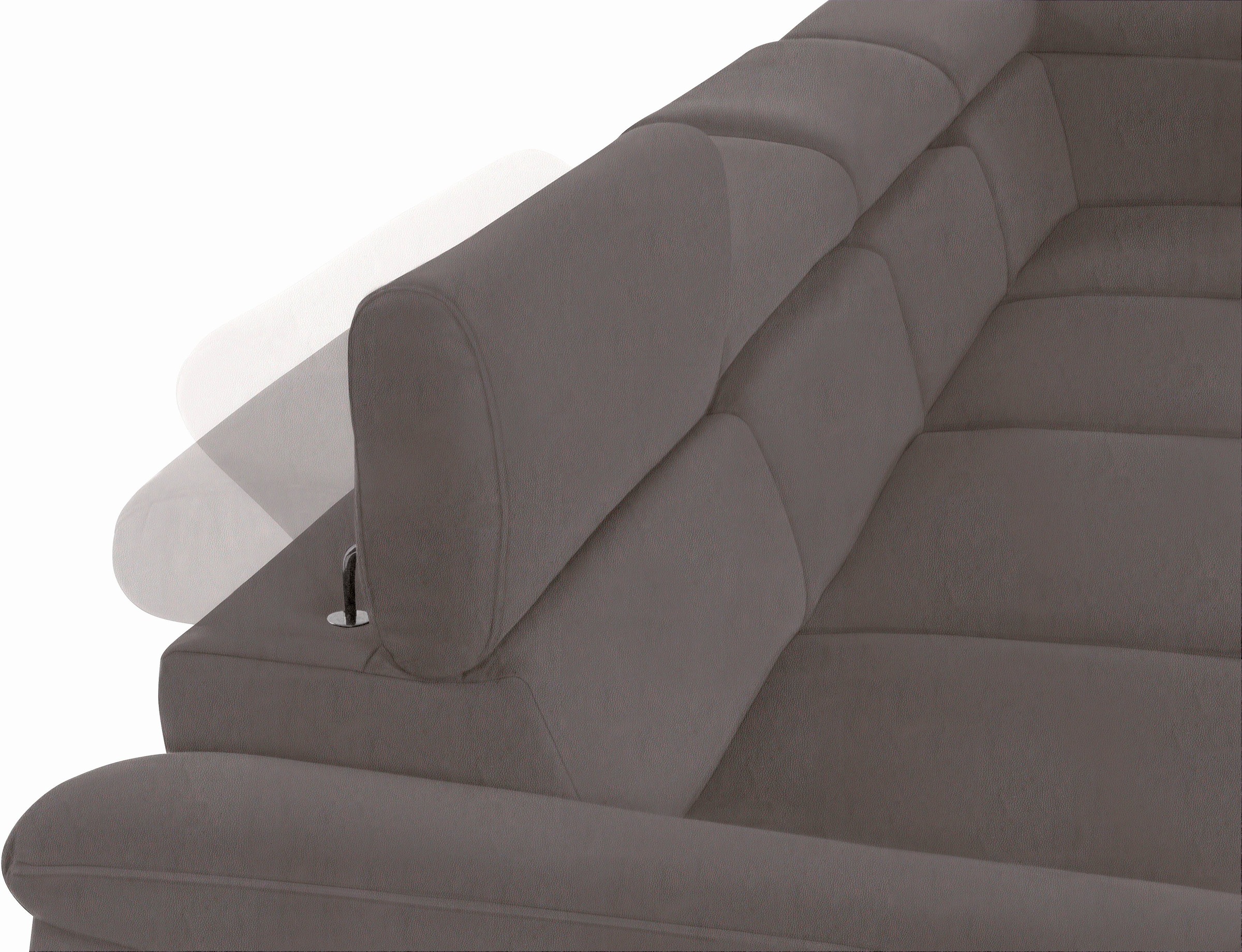 COTTA Polstergarnitur »Komaris U-Form«, (Set), Set bestehend aus: Wohnlandschaft mit Kopfteilverstellung & Hocker